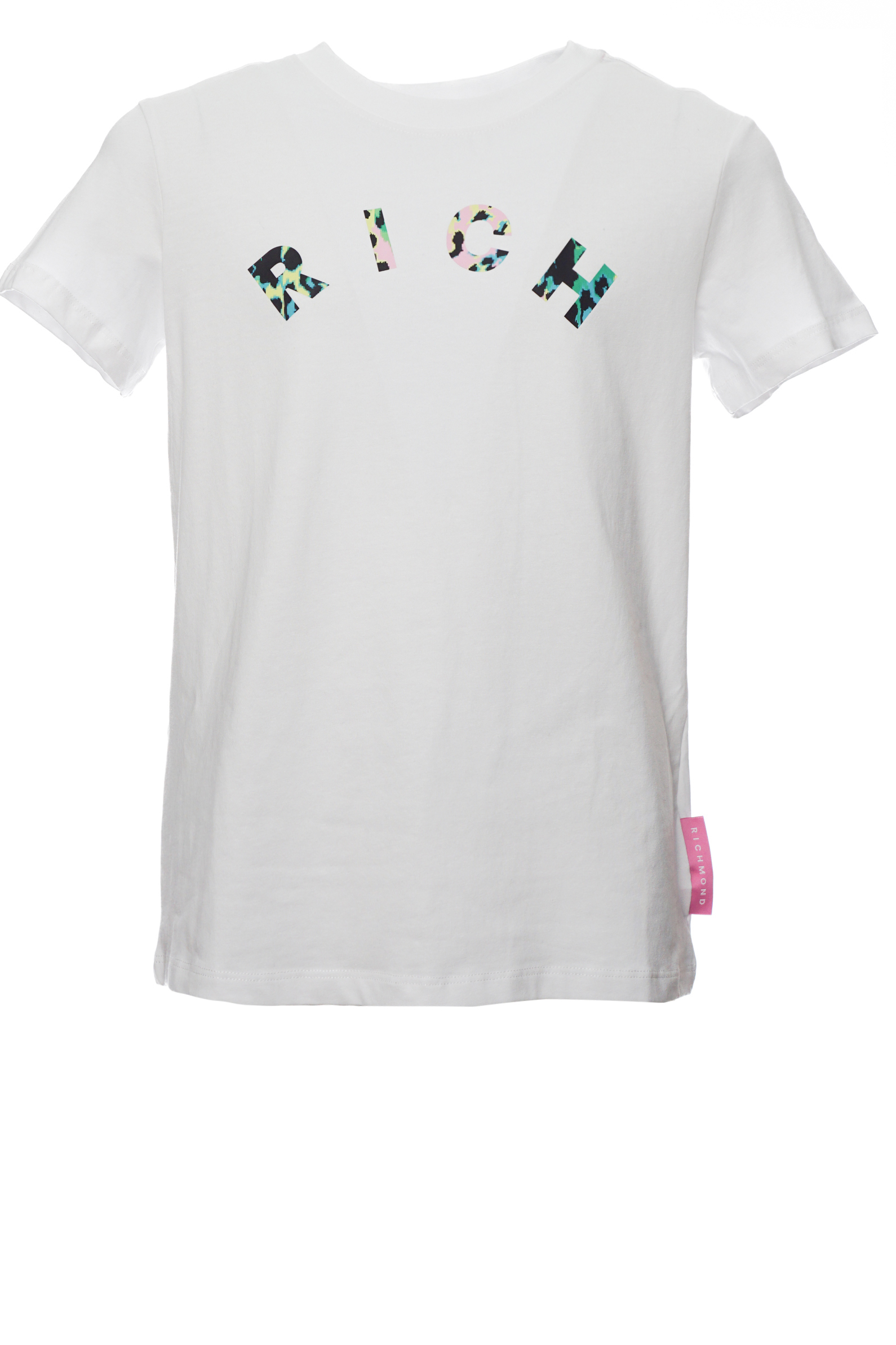 Футболка дев. АРТ.RGP24012TS,бел-мул,хл-лайкра