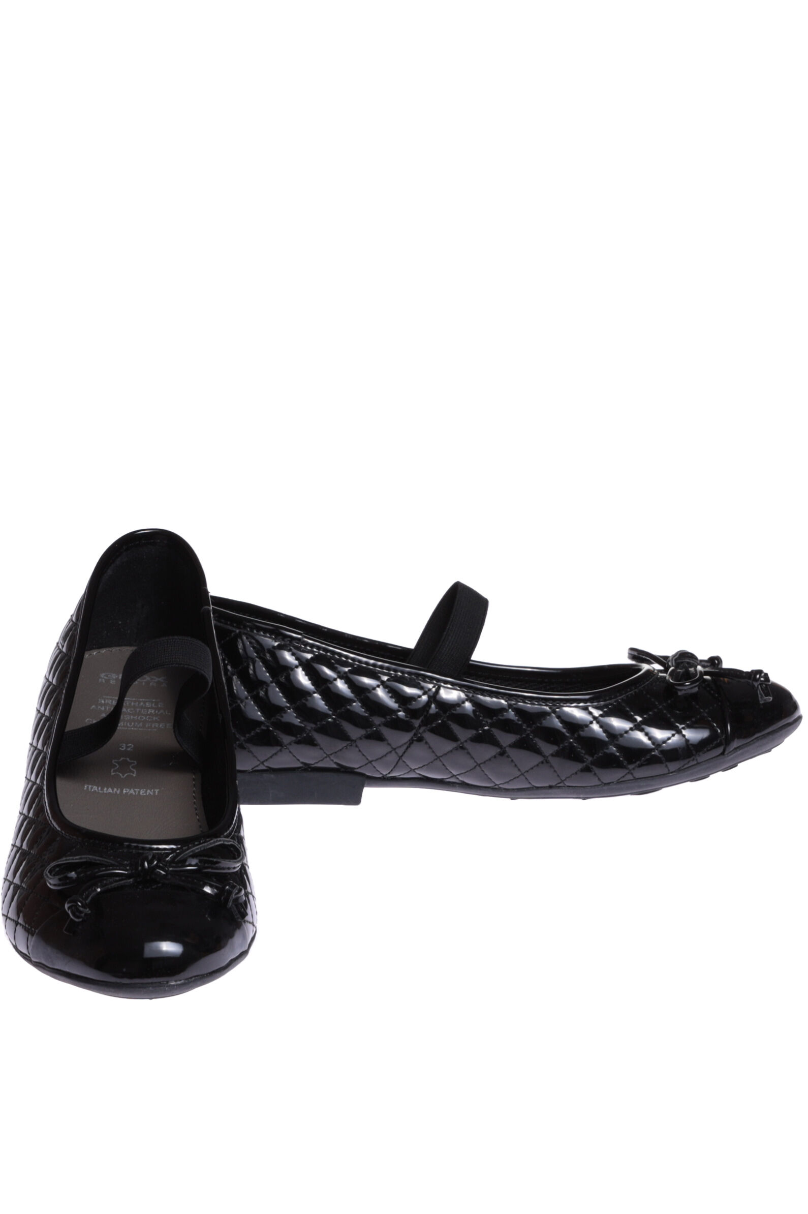 Балетки дев. АРТ.J5455B,чер,н.к-и.лак-тек/тек-н.к