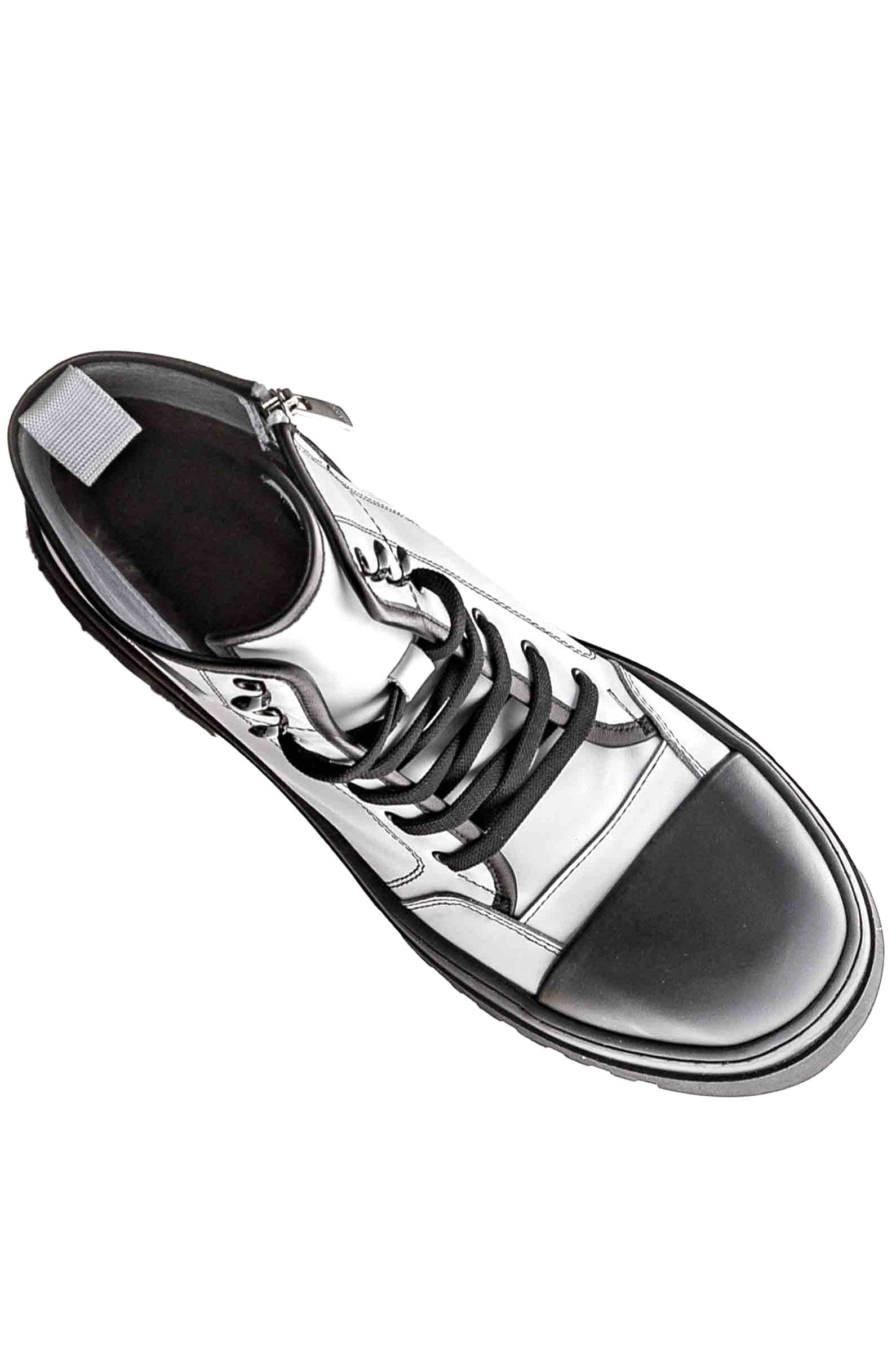 Ботинки жен. АРТ.24600,бел-чер,н.к/байка