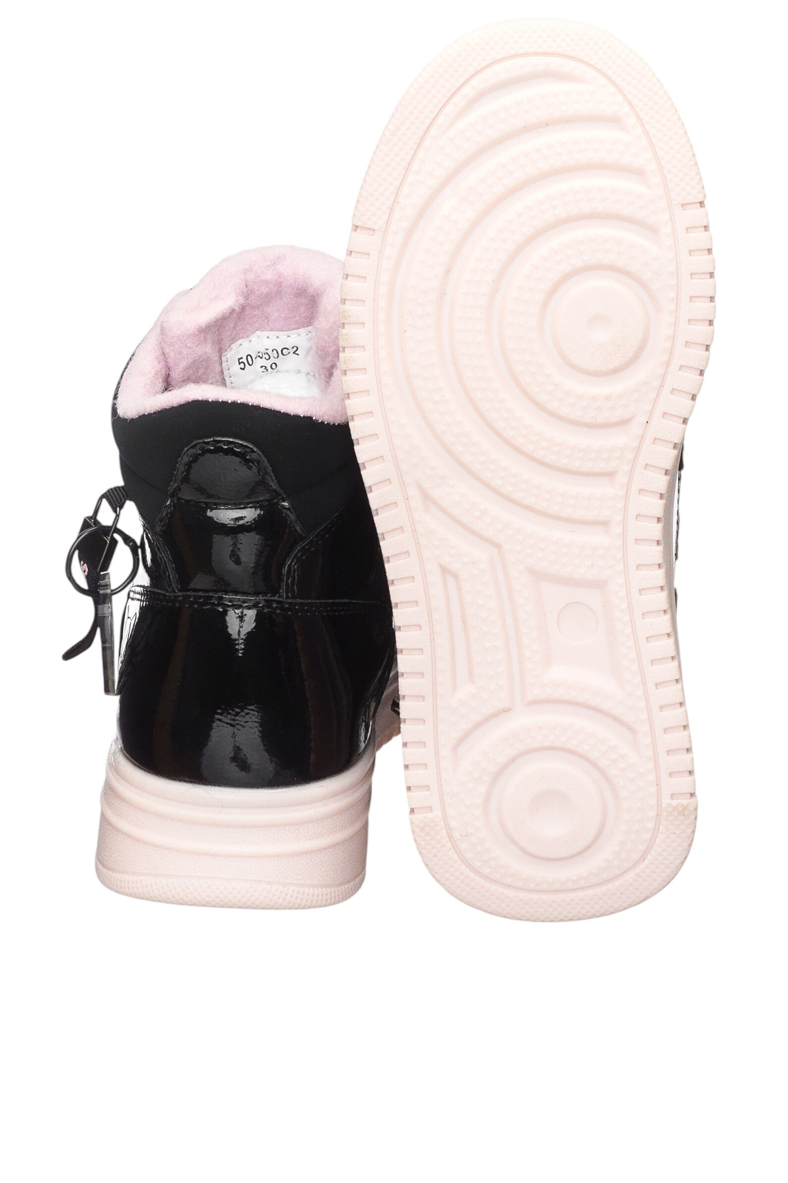 Ботинки дев. АРТ.50-550C2,чер-роз,и.л/шер-пэ