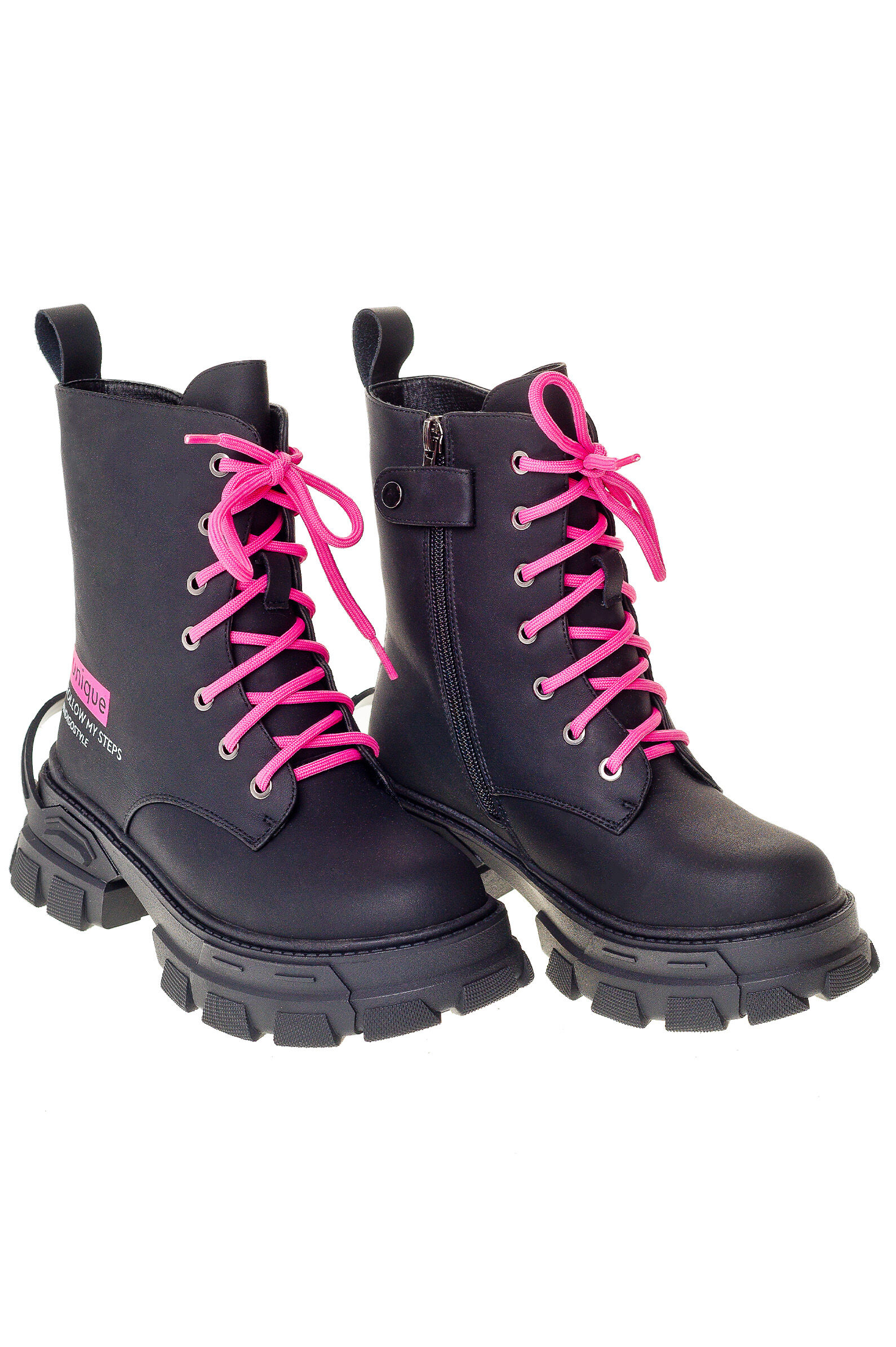 Ботинки дев. АРТ.73-0900,чер,и.к-н.к/шер