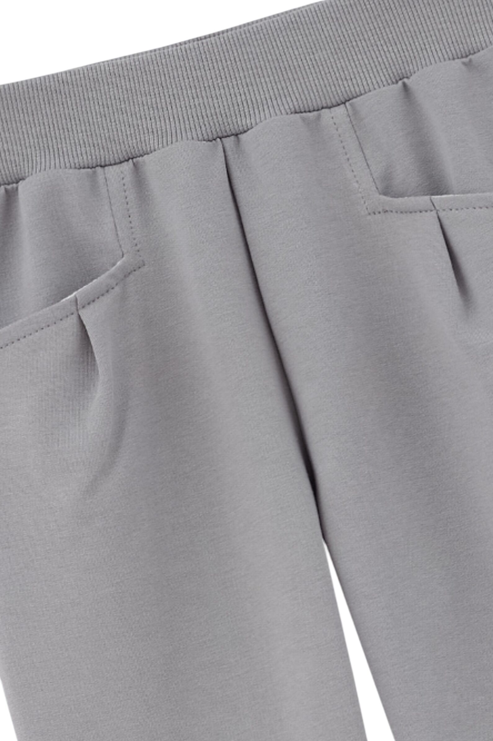 Брюки дев. АРТ.250019,сер,хл-эл