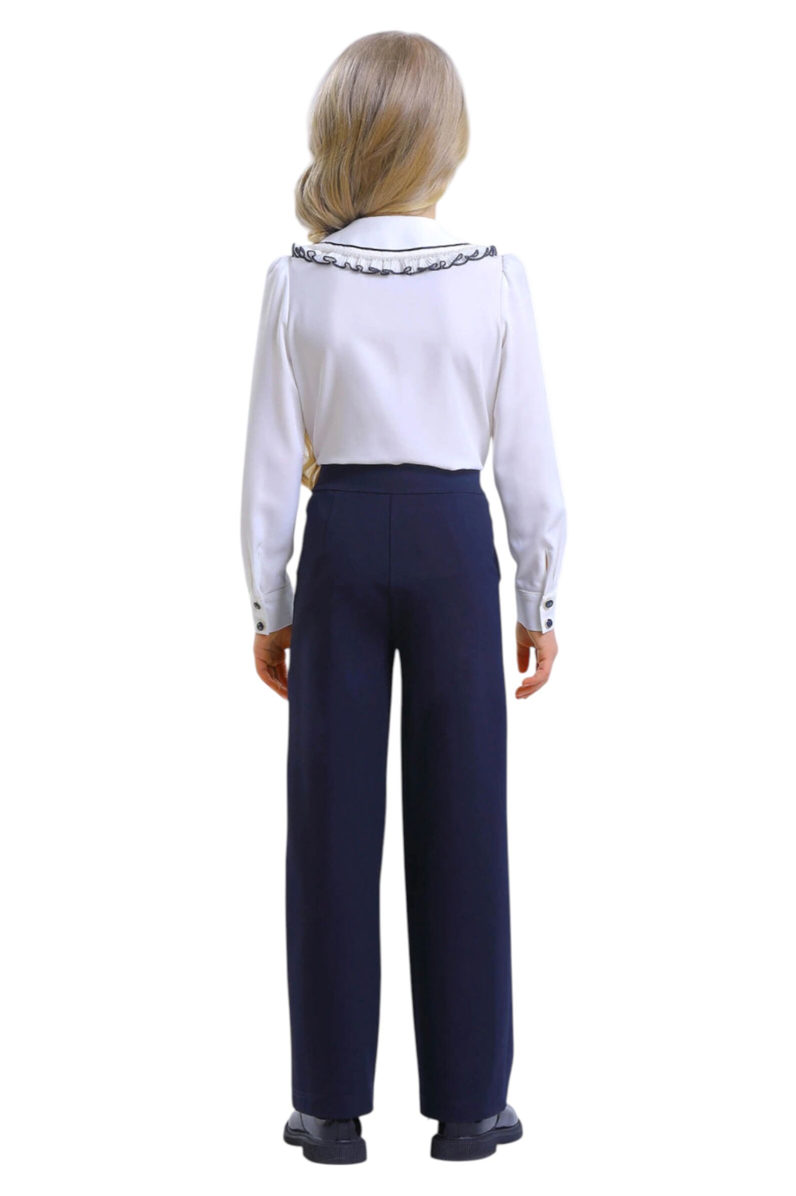 Брюки дев. АРТ.2868-525-ТВК-340,син,вис-пэ-эл