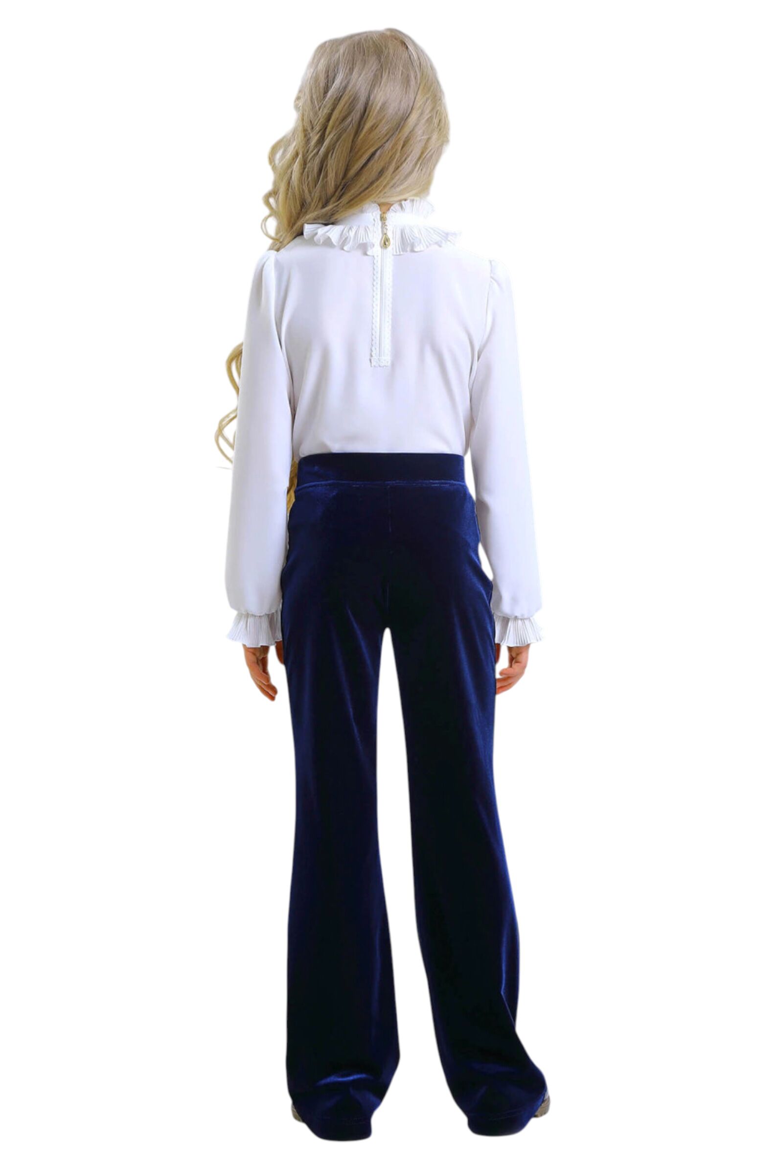 Брюки дев. АРТ.2878-525-ТСБ,син,пэ-эл