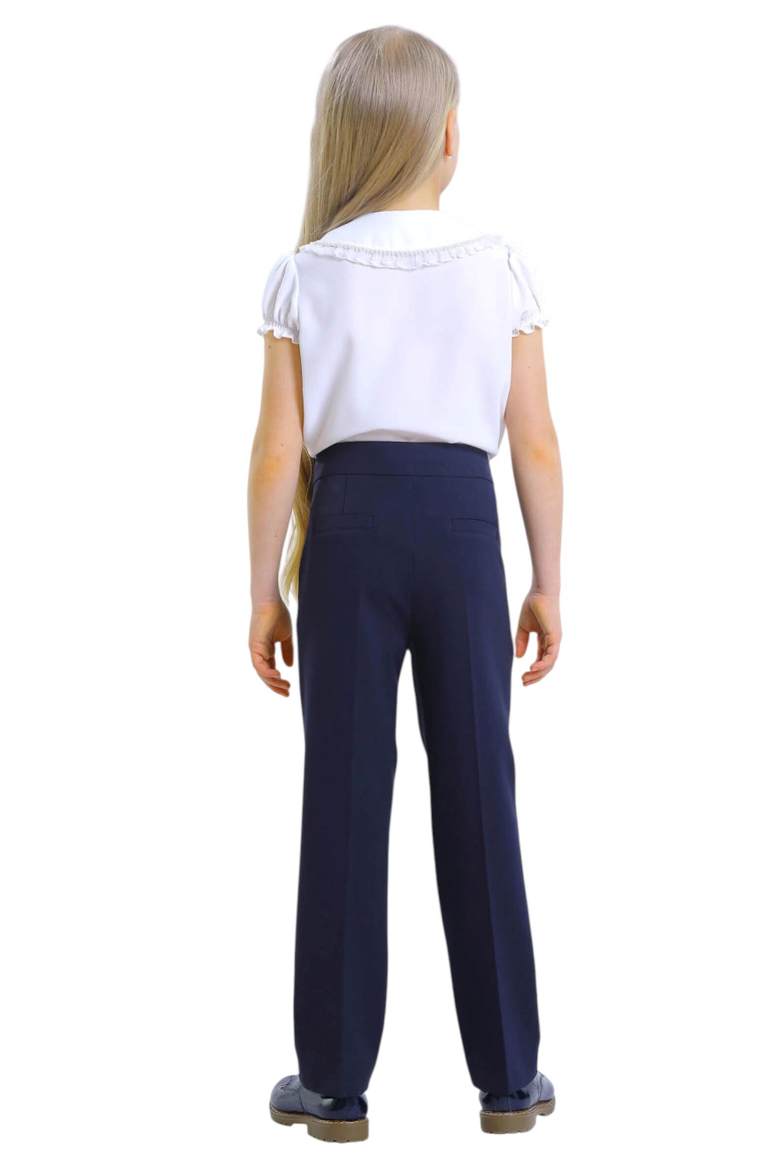 Брюки дев. АРТ.2906-525-ВВОК,син,вис-пэ-эл