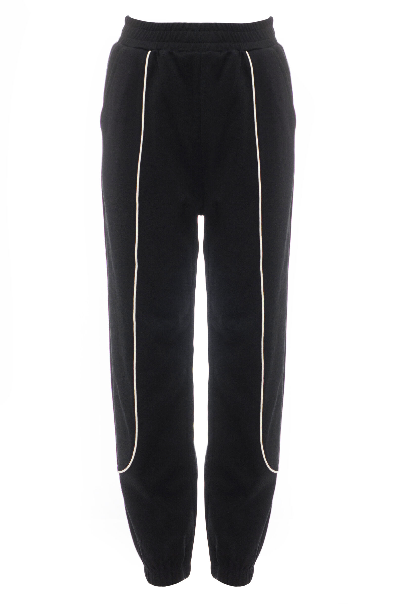 Брюки дев. АРТ.G-TR24092,чер,хл-эл