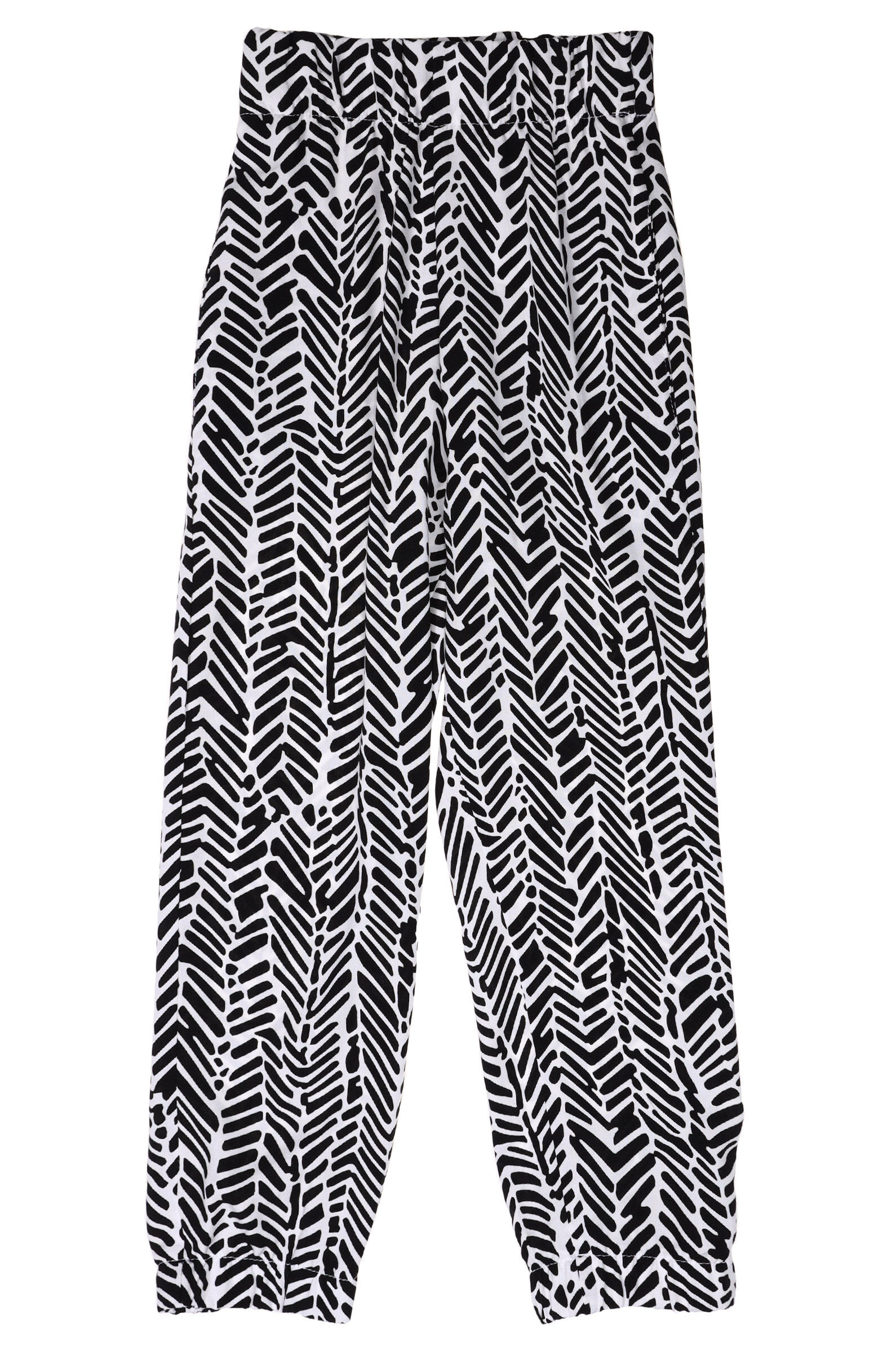 Брюки дев. АРТ.SR500G811,черн-бел,виск.