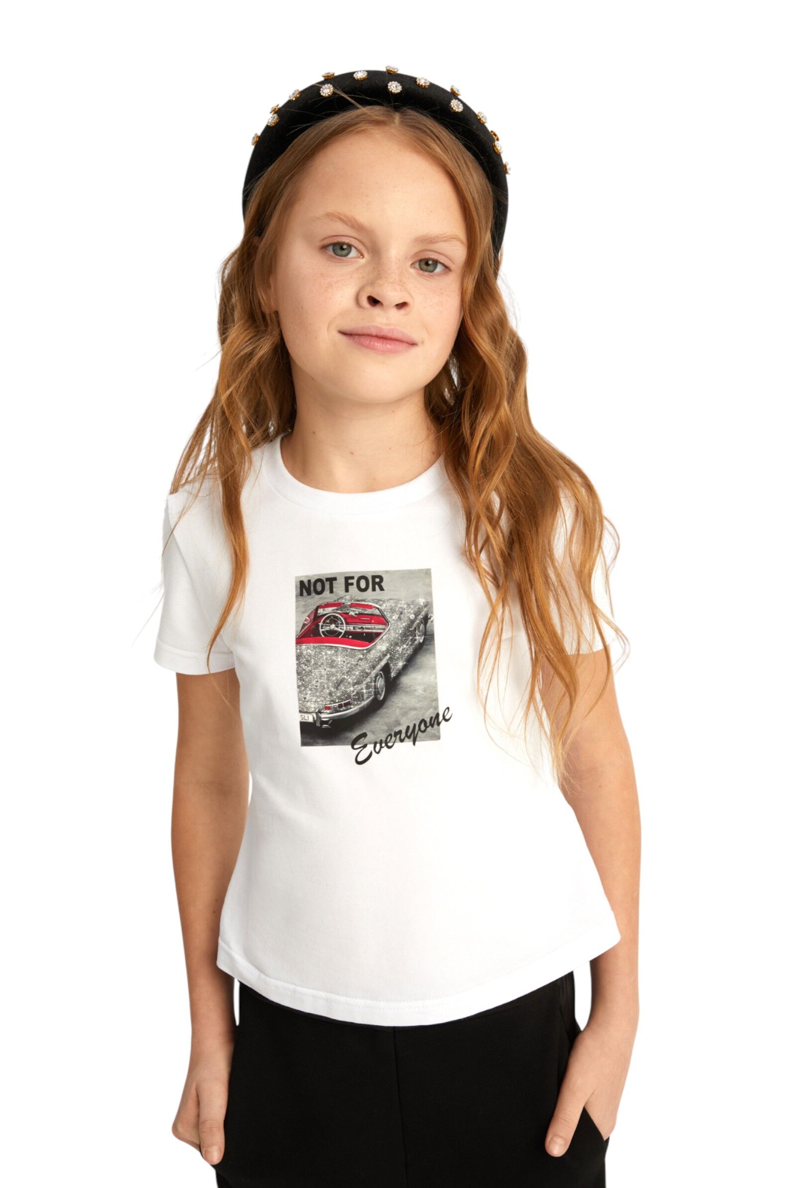 Футболка дев. АРТ.252234,бел,хл-эл