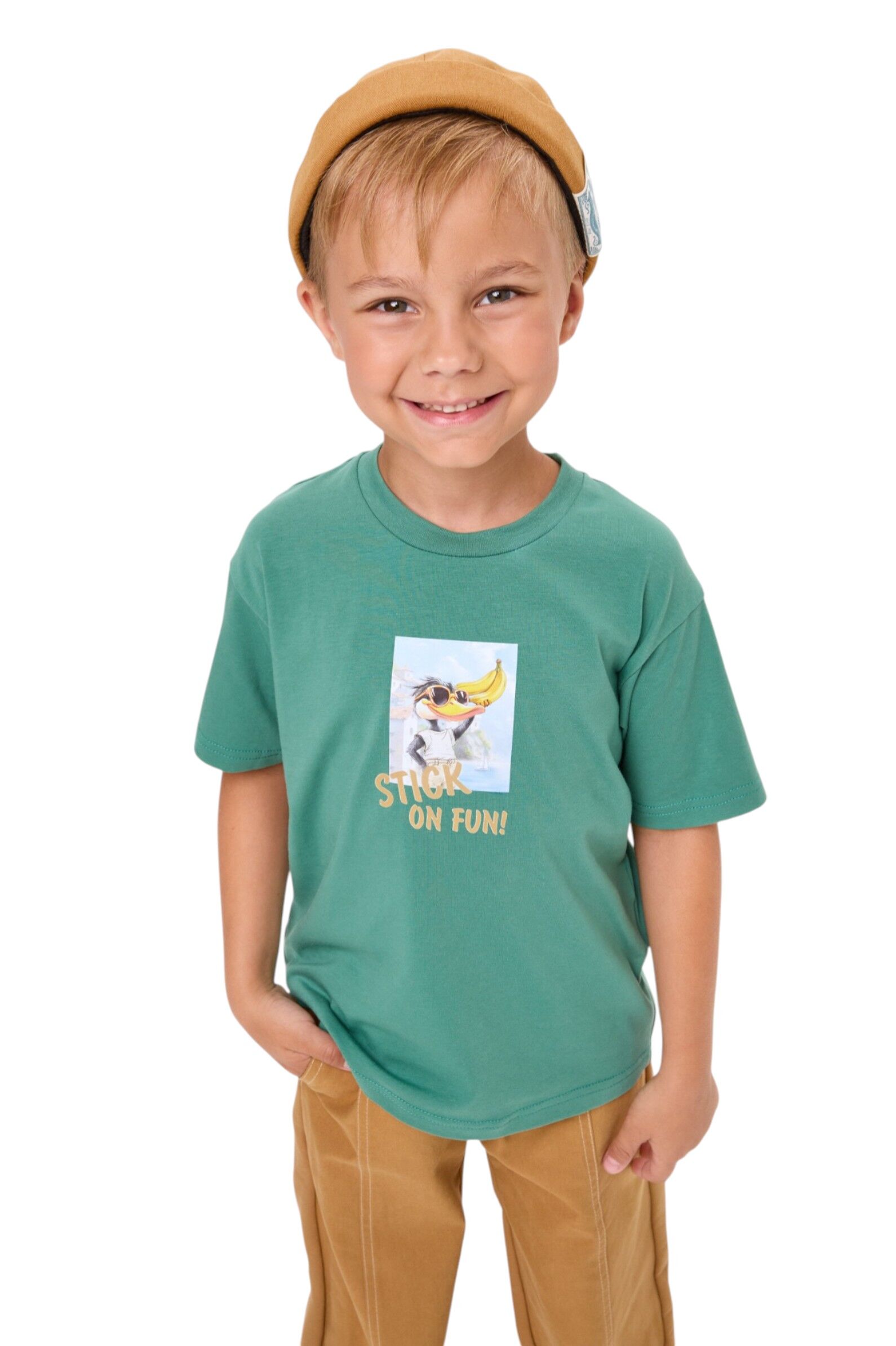 Футболка мал. АРТ.260105,зел,хл-эл