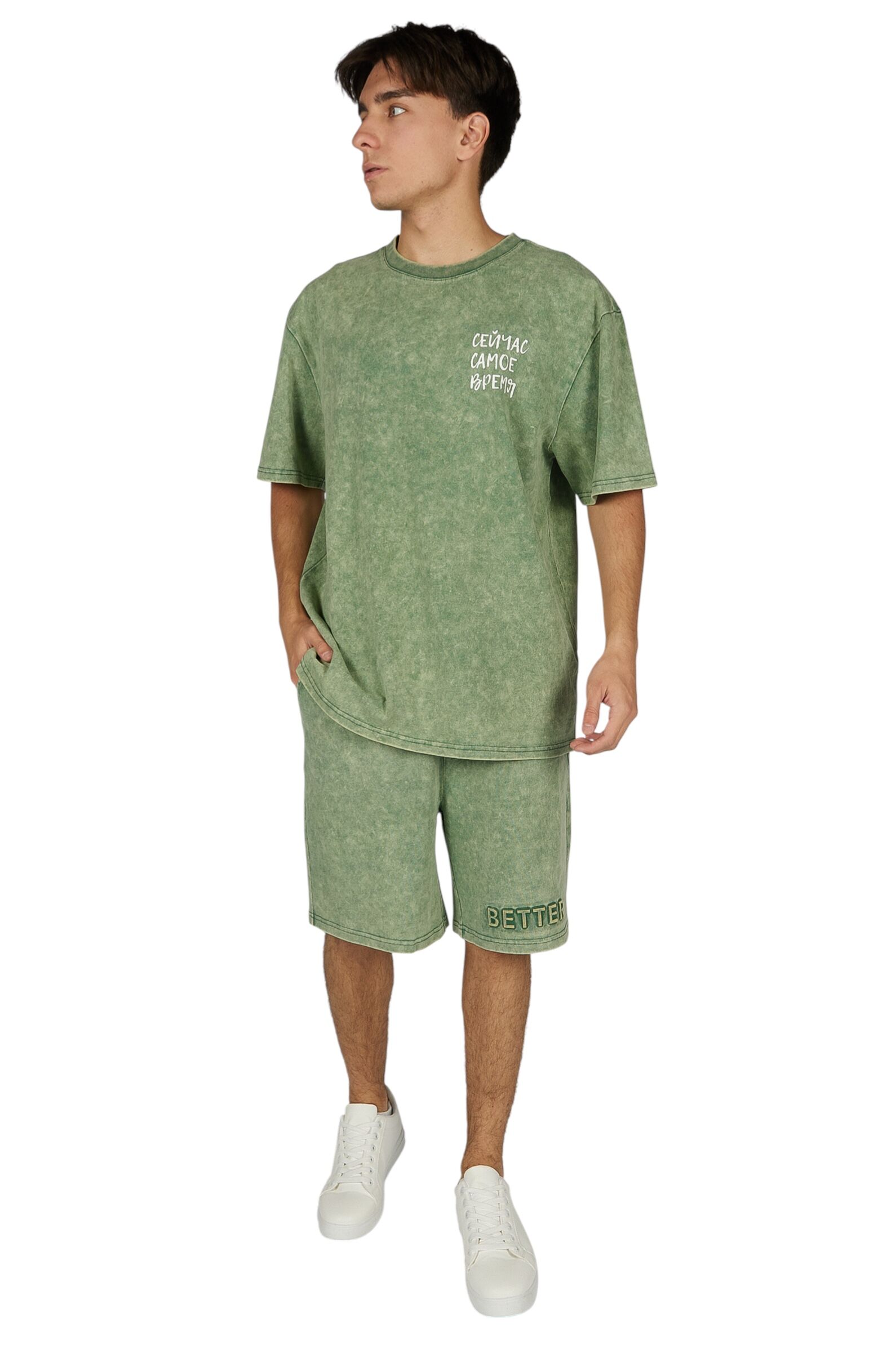 Футболка АРТ.B-TS36023,зел,хл