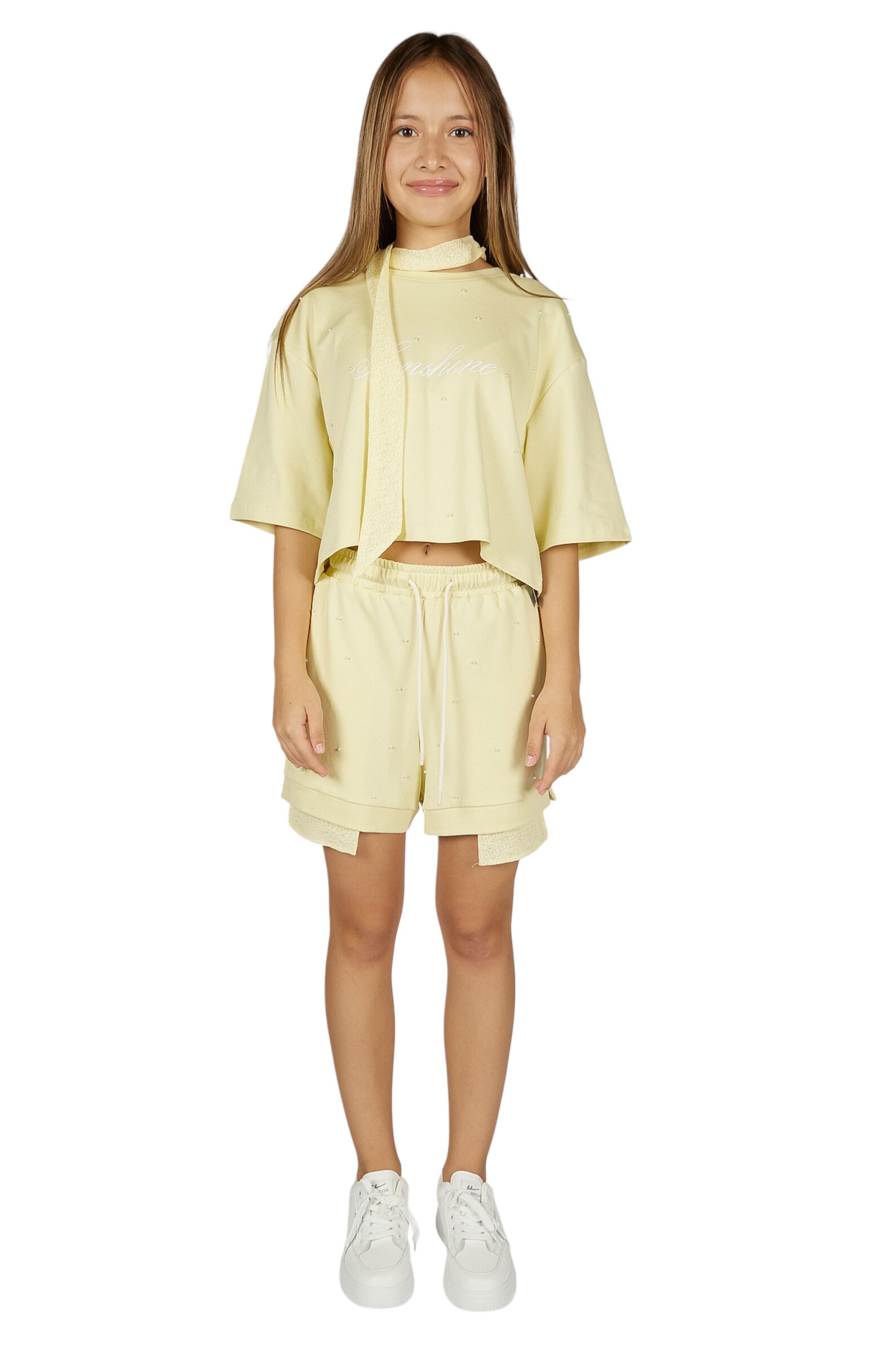 Футболка дев. АРТ.G-TS26050,жел,хл-эл