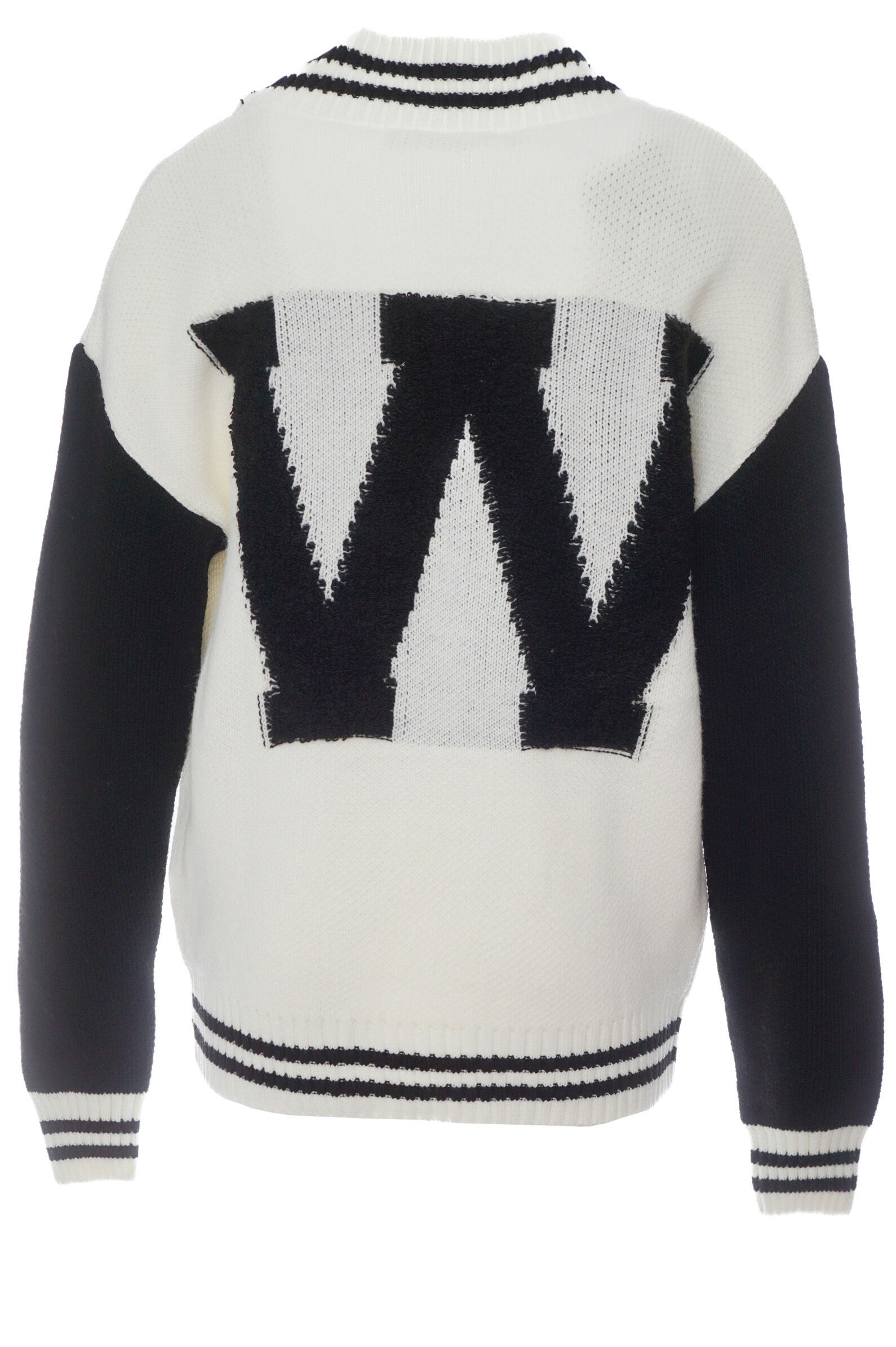 Кардиган дев. АРТ.8097,бел-чер,хл-акр