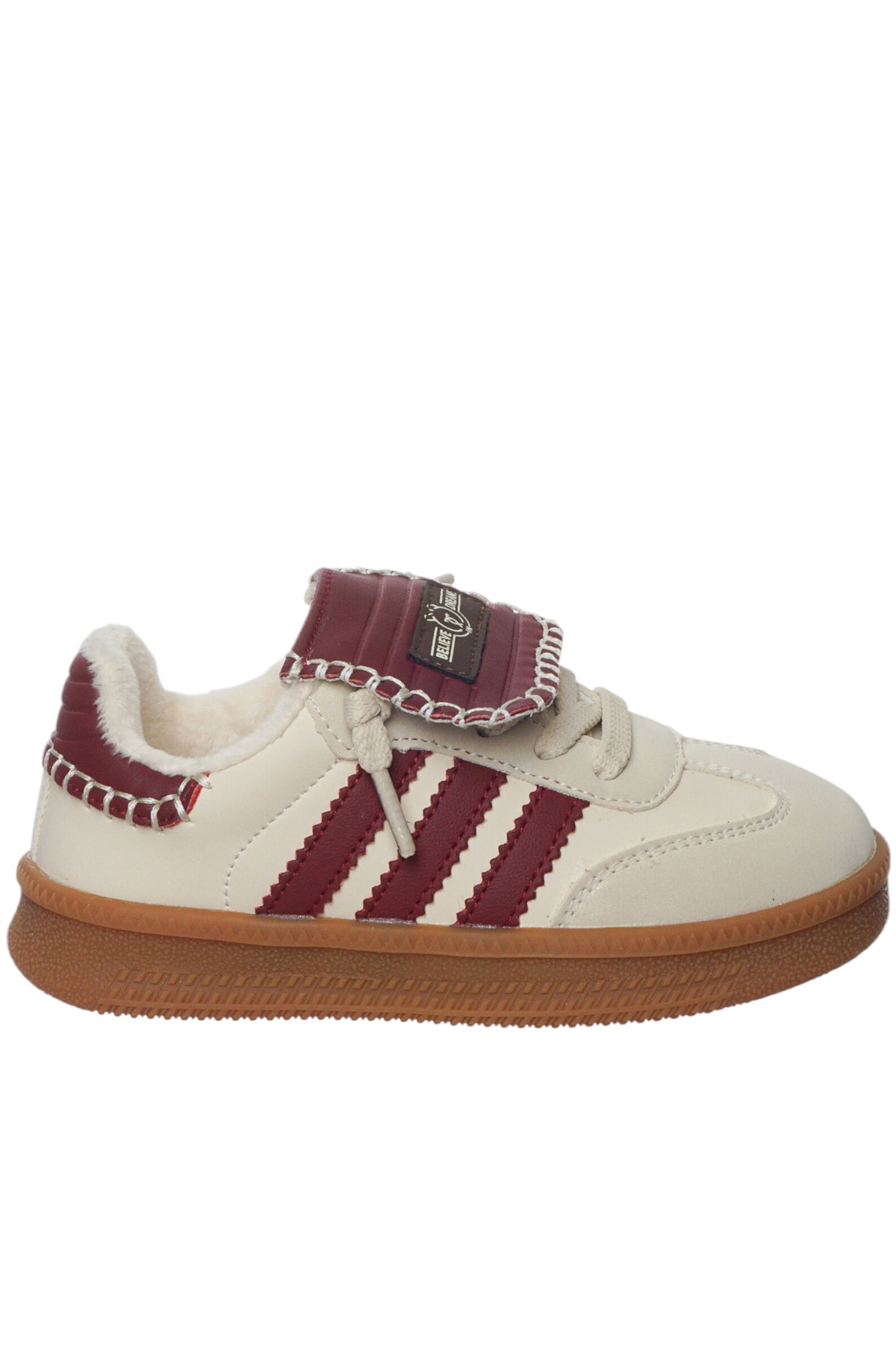 Кеды дев. АРТ.BD24D076,бордо-беж,и.к/тек