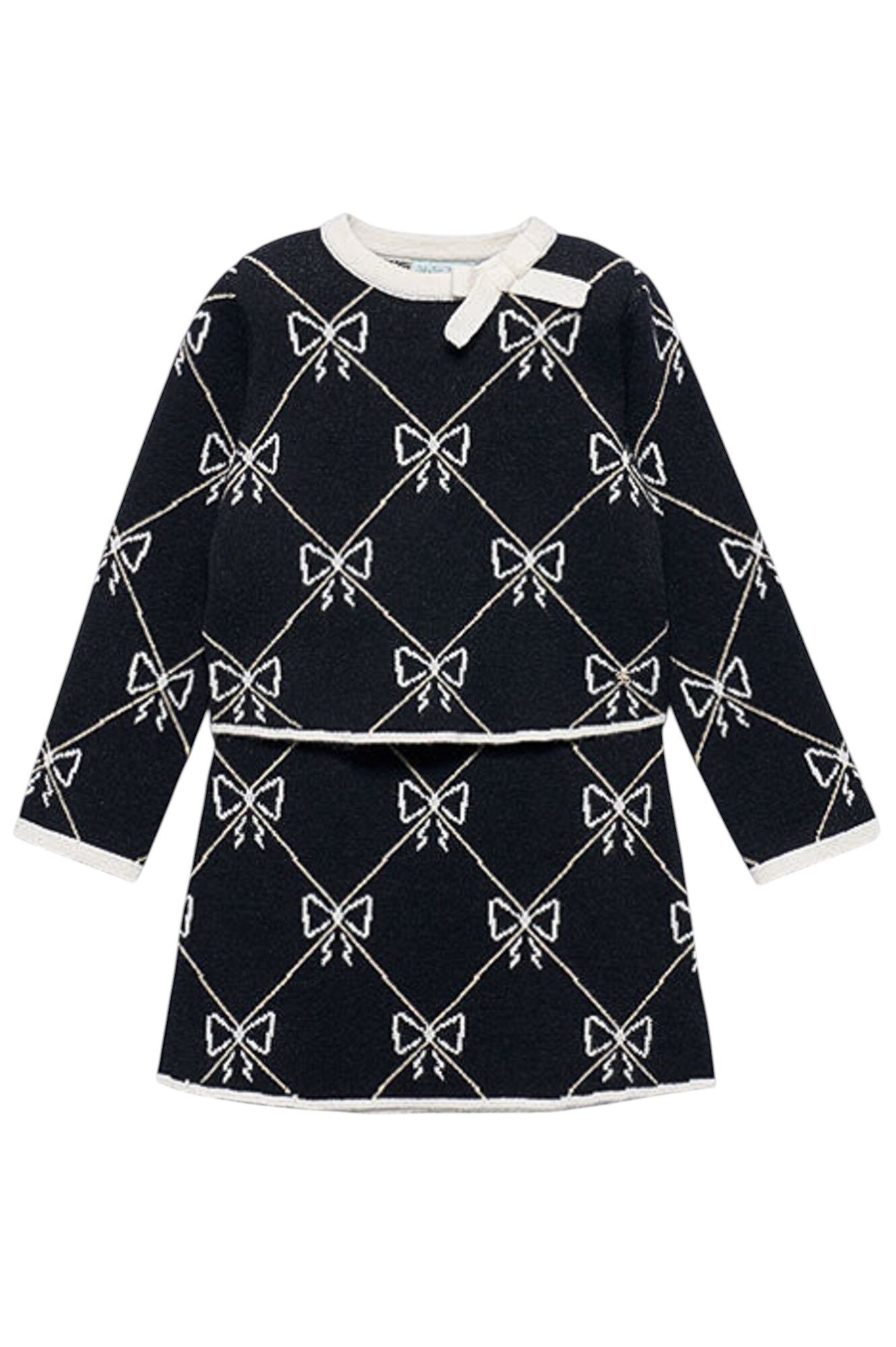 Костюм дев. АРТ.5538,чер-бел,вис-пэ-па-мет.вол