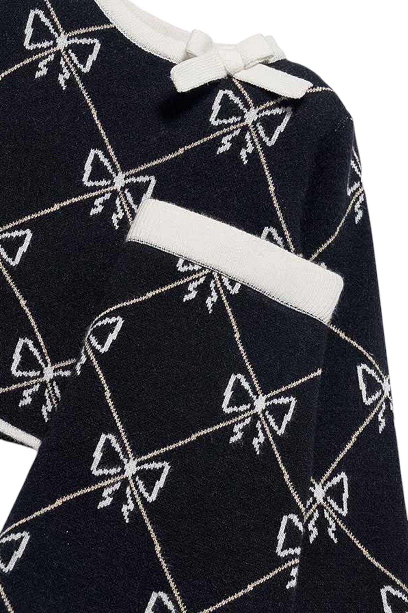 Костюм дев. АРТ.5538,чер-бел,вис-пэ-па-мет.вол