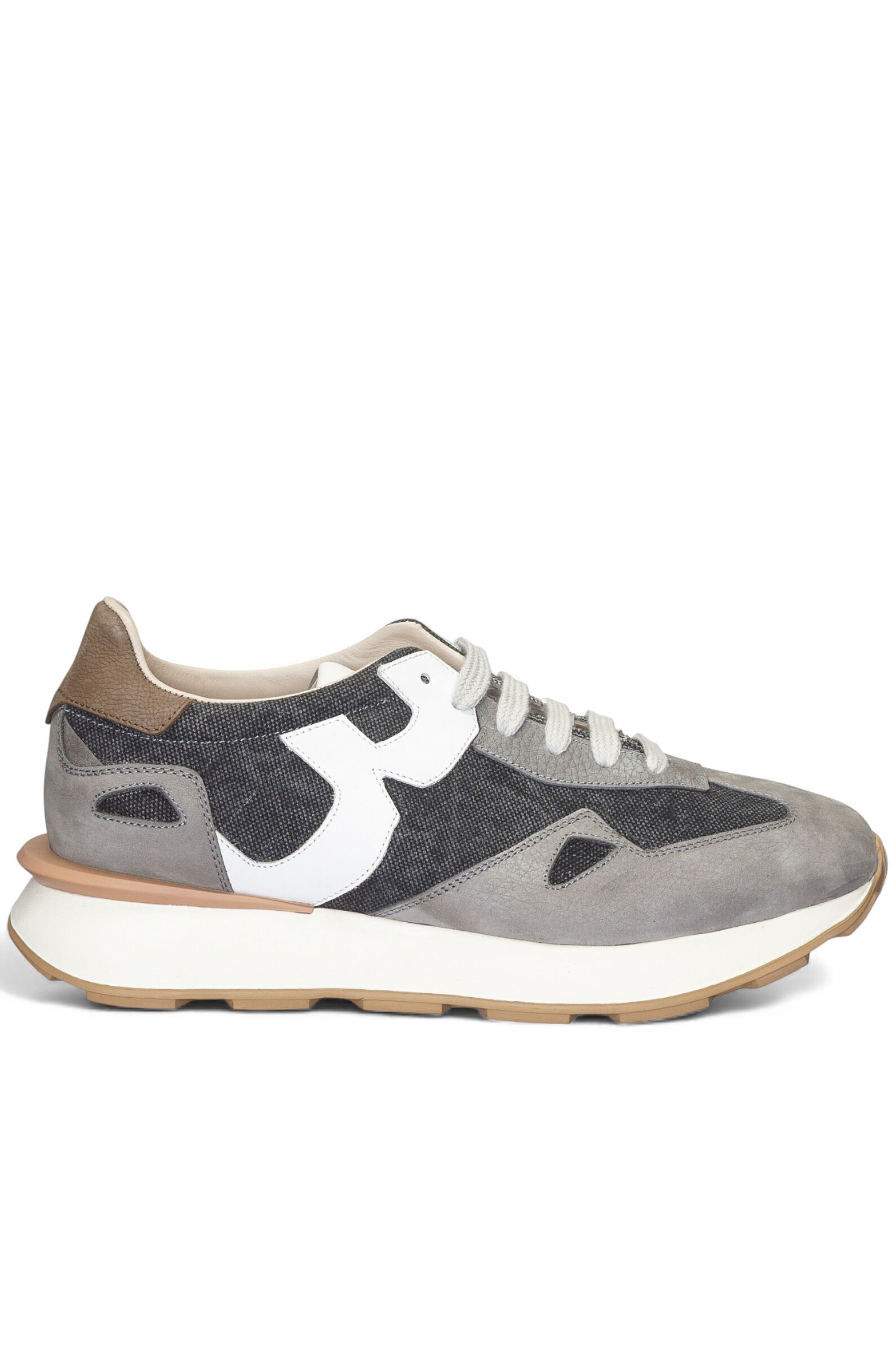 Кроссовки муж. АРТ.16450A362,сер-бел,н.к-тек/н.к-тек