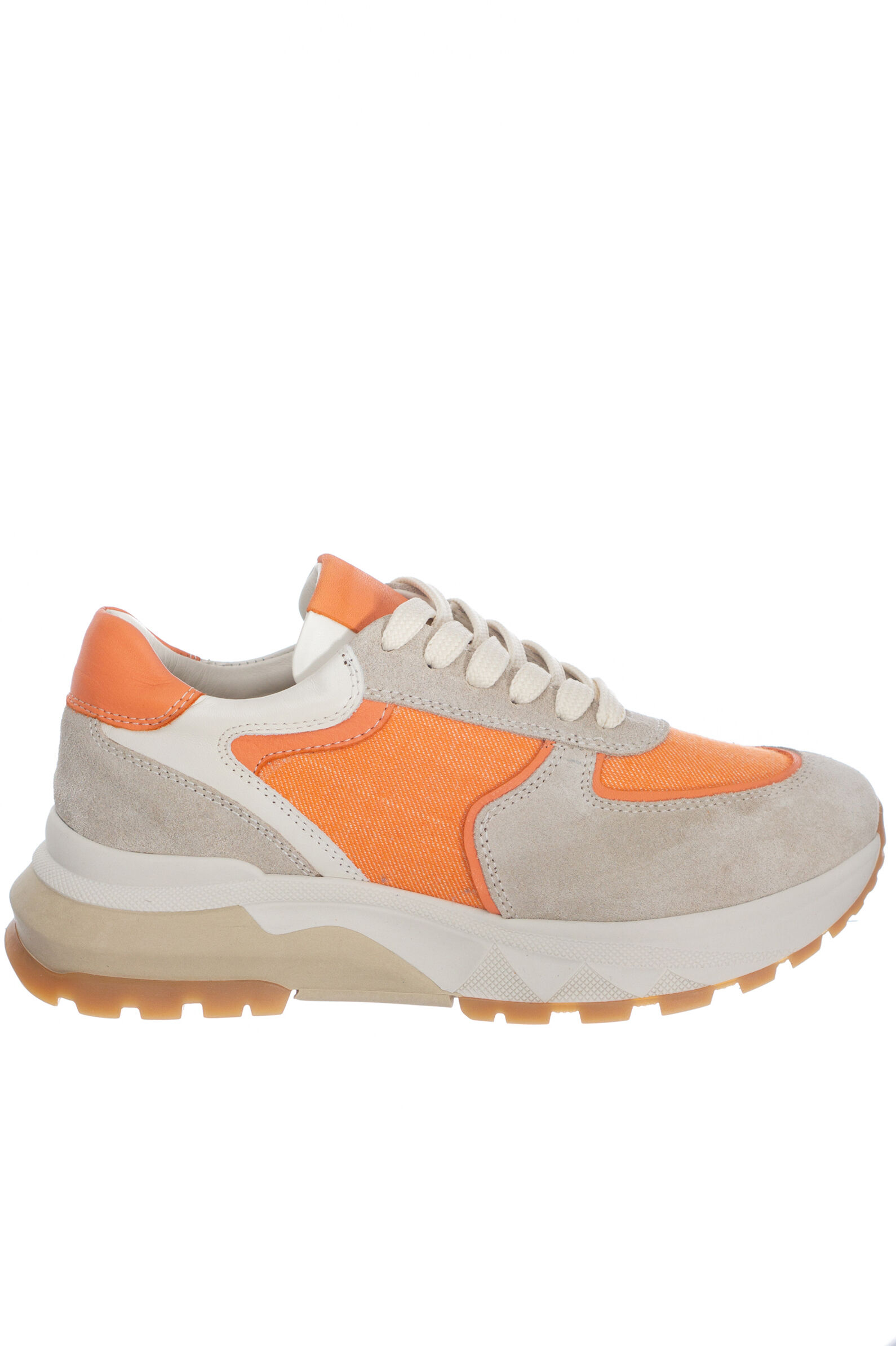 Кроссовки жен. АРТ.24YA-0480-161-22-837-03,сер-оранж,н.к-тек/н.к