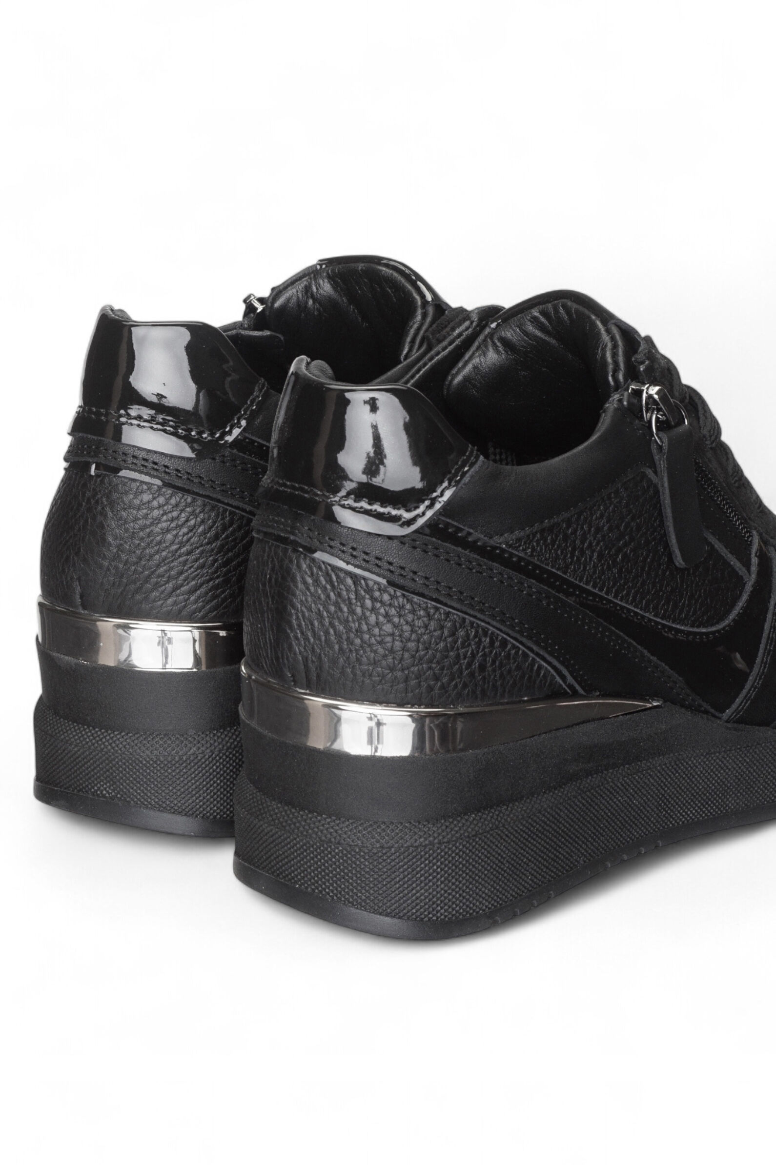 Кроссовки жен. АРТ.25KA-505,чер,н.к-з/лак/н.к