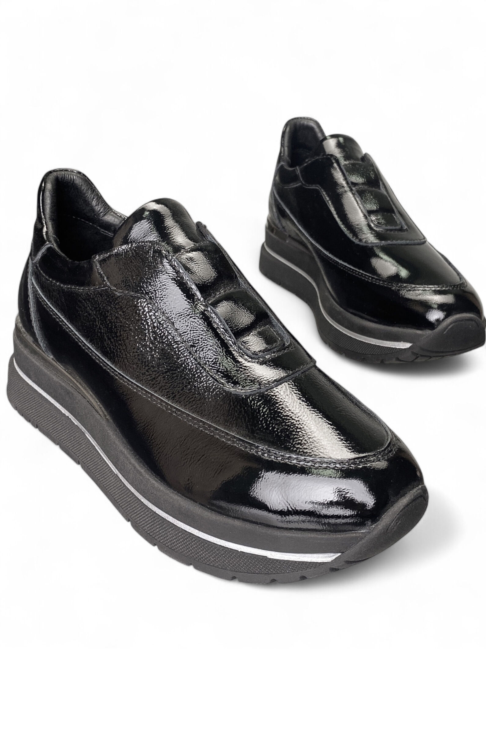 Кроссовки жен. АРТ.25KA-534,чер,н.лак/н.к