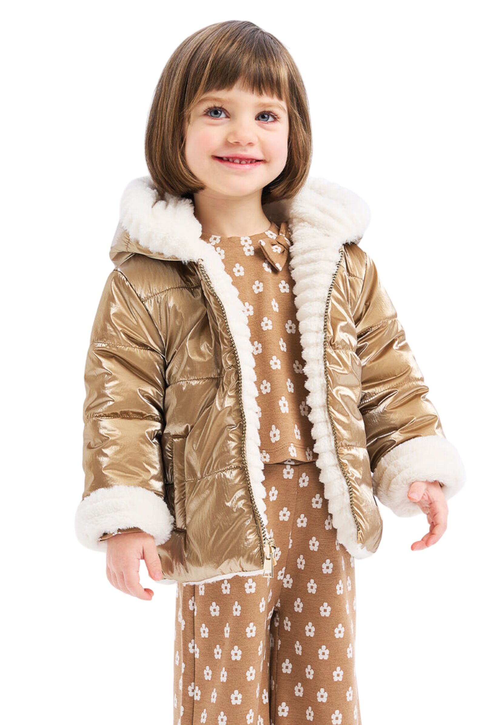 Куртка дев. АРТ.4.A636.00,беж,па/нейл