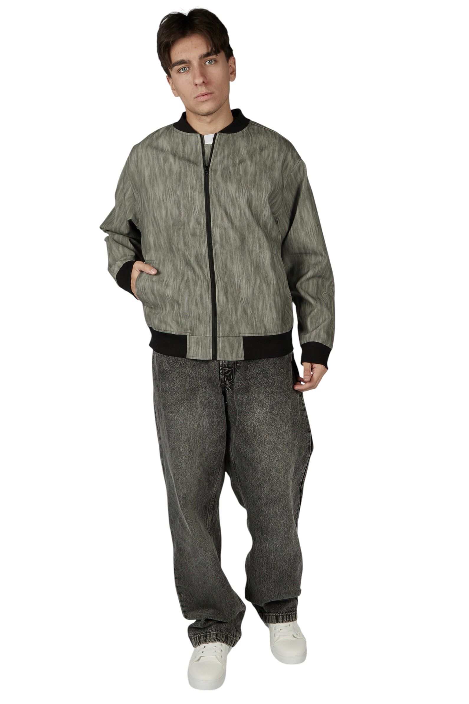 Куртка мал.АРТ.B-JCK36003,сер,экокожа-пэ