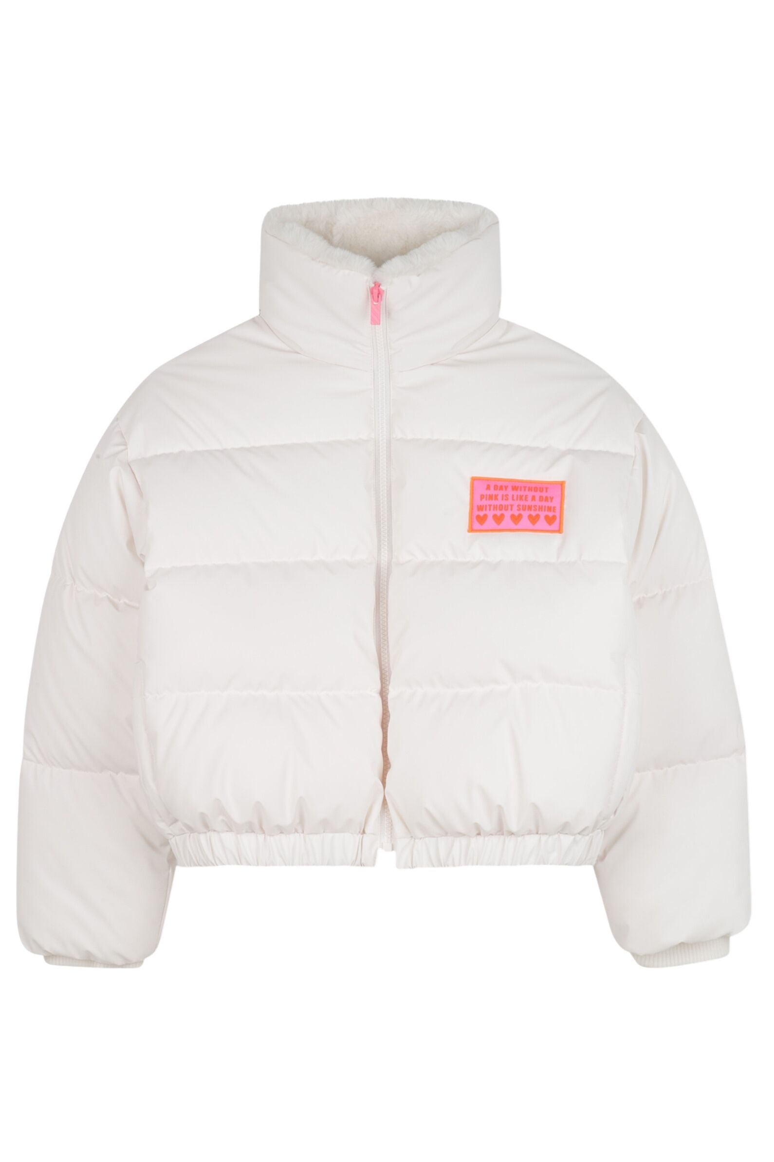 Куртка дев. АРТ.U21209/121,бел,пэ/пэ