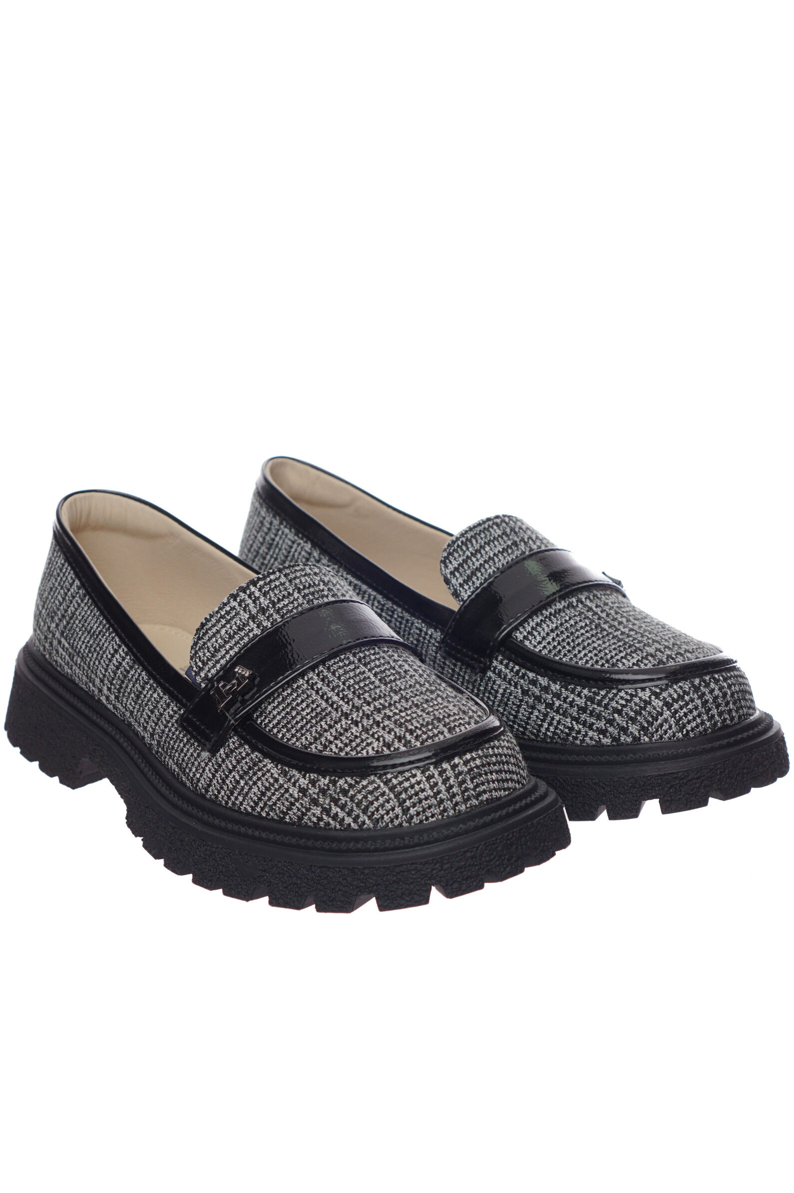 Лоферы дев. АРТ.24219502056,сер,тек/н.к