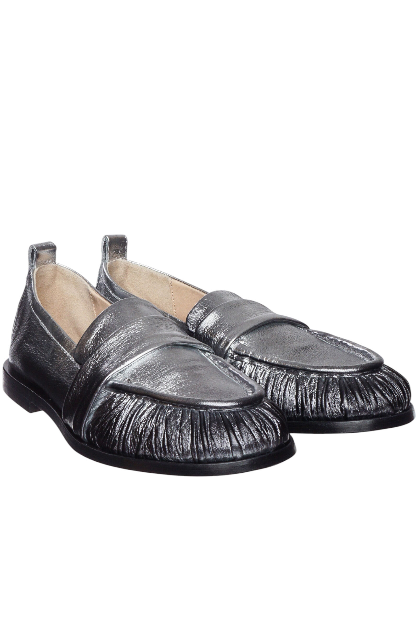 Лоферы жен.АРТ.9092,сер-чер,н.к/н.к