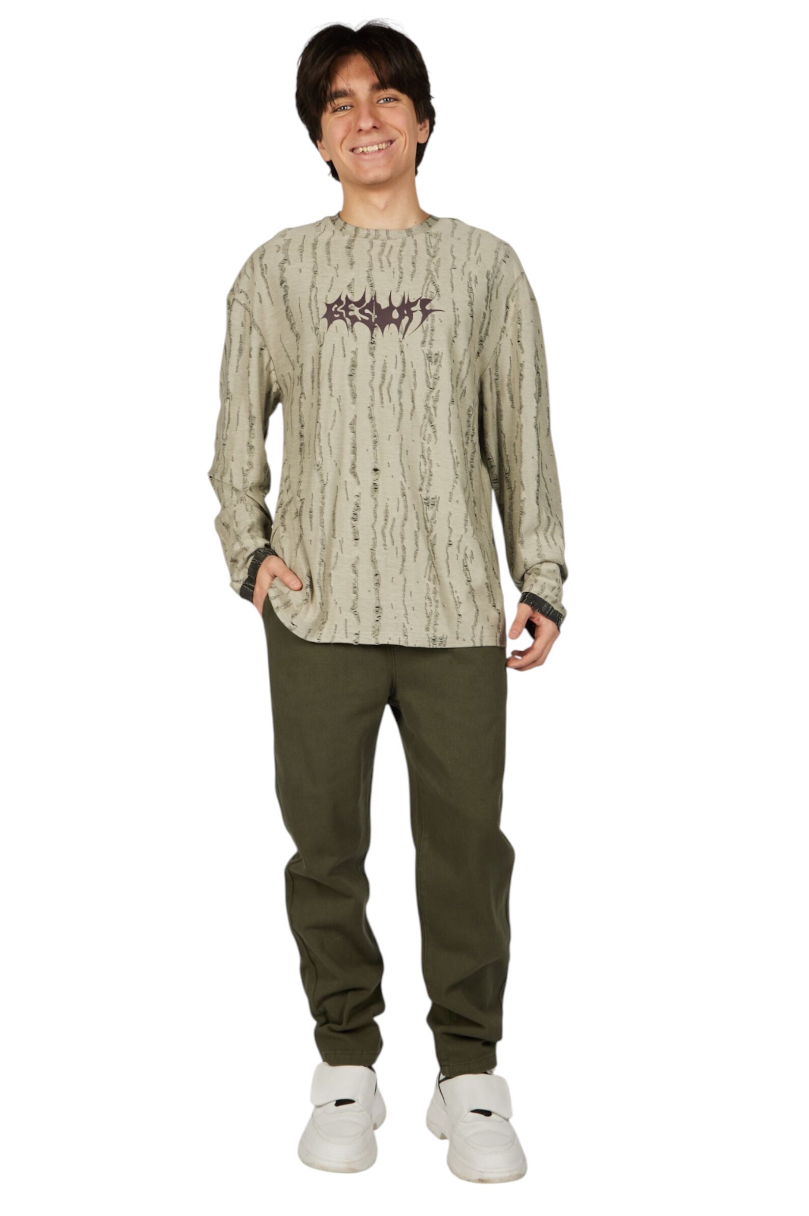 Лонгслив АРТ.B-SW35445,беж,хл-пэ