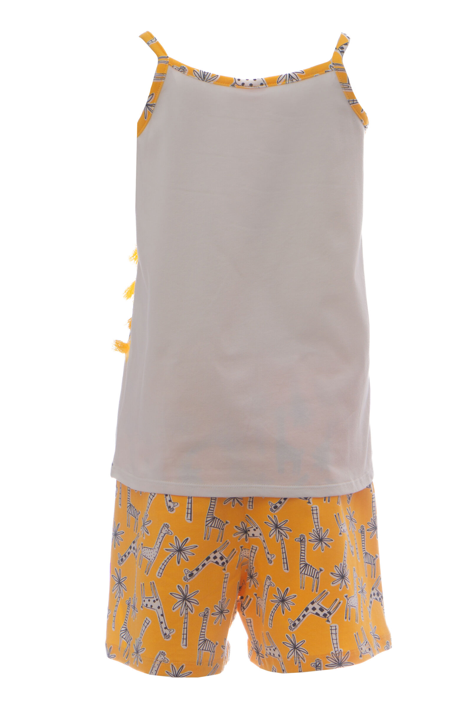 Пижама дев. АРТ.928223,бел-жел,хл-эл