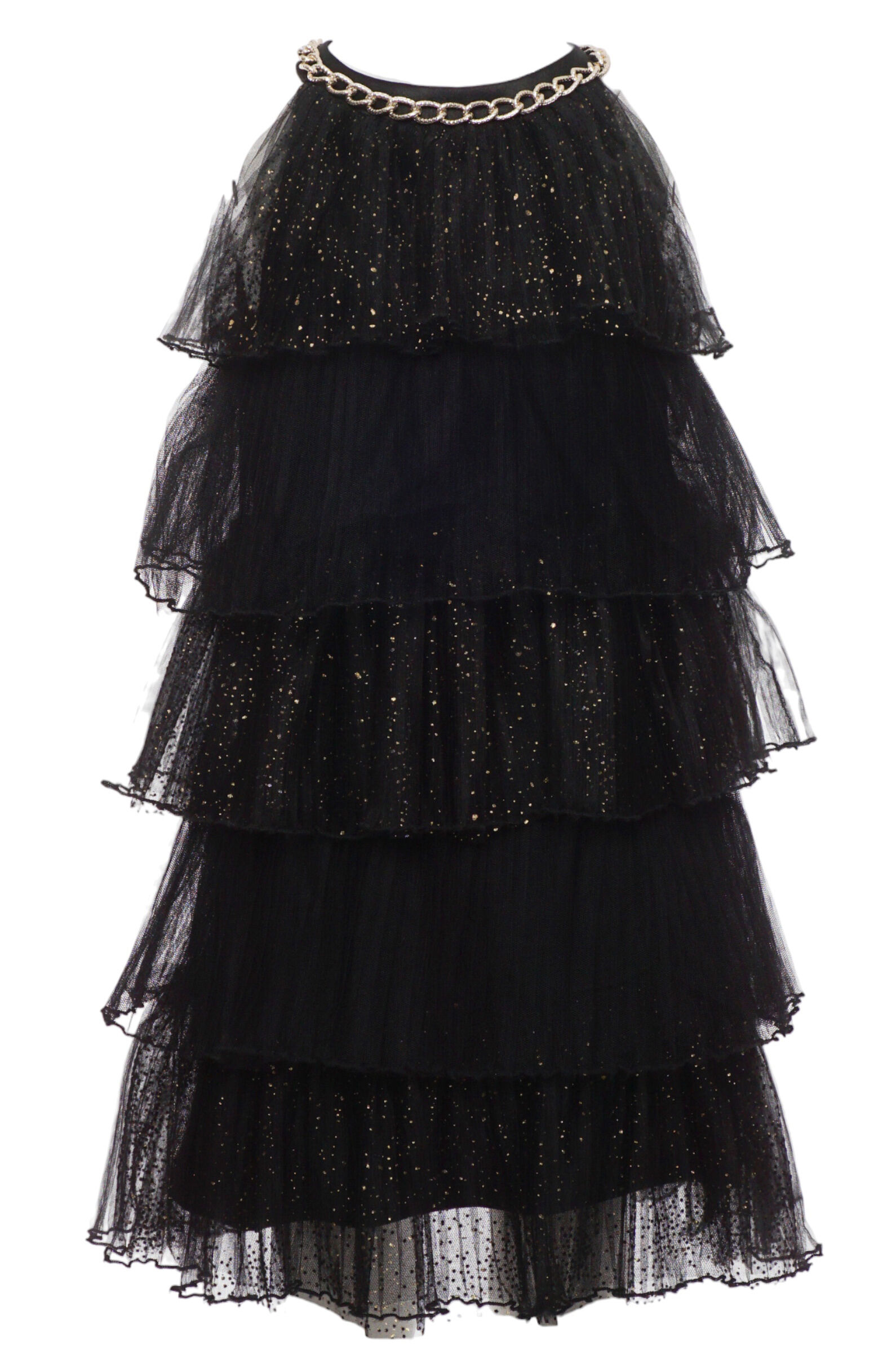 Платье дев. АРТ.1529.43,чер,пэ/хл