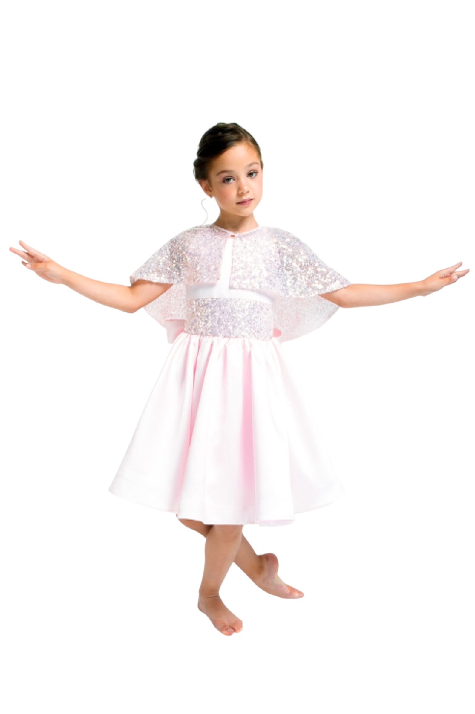 Платье дев. АРТ.1772,роз-сереб,пэ/хл