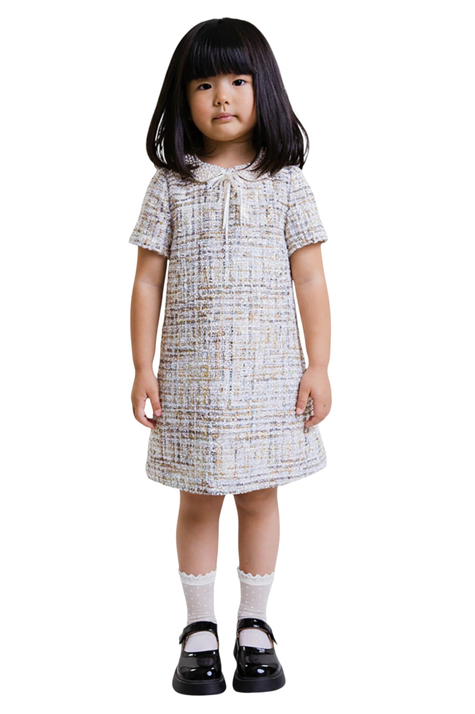 Платье дев. АРТ.2998-126-ВПБ,гол-мол,пэ/пэ-вис