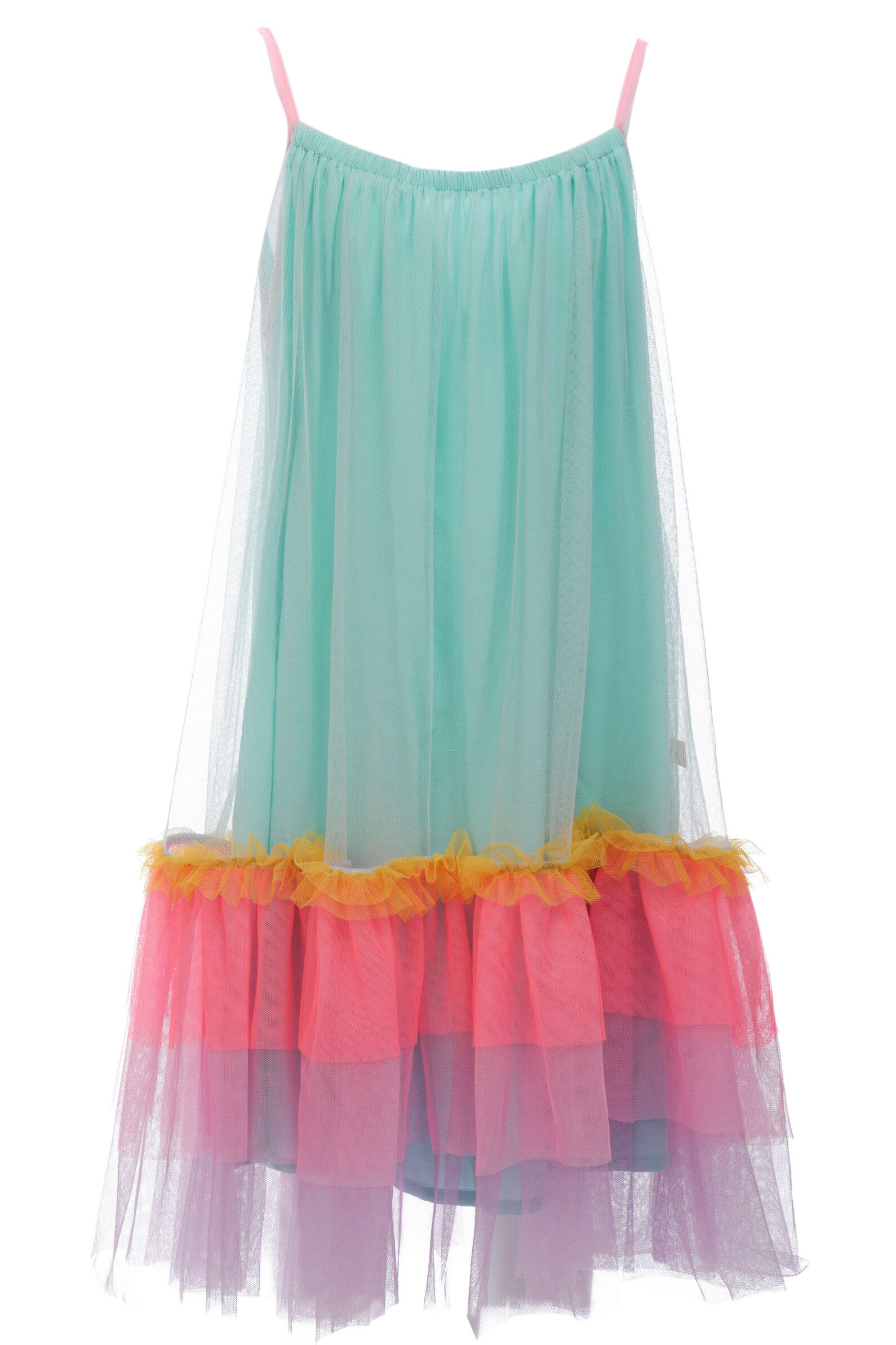 Платье дев. АРТ.U20160/74A,бирюз-роз,пэ/вис