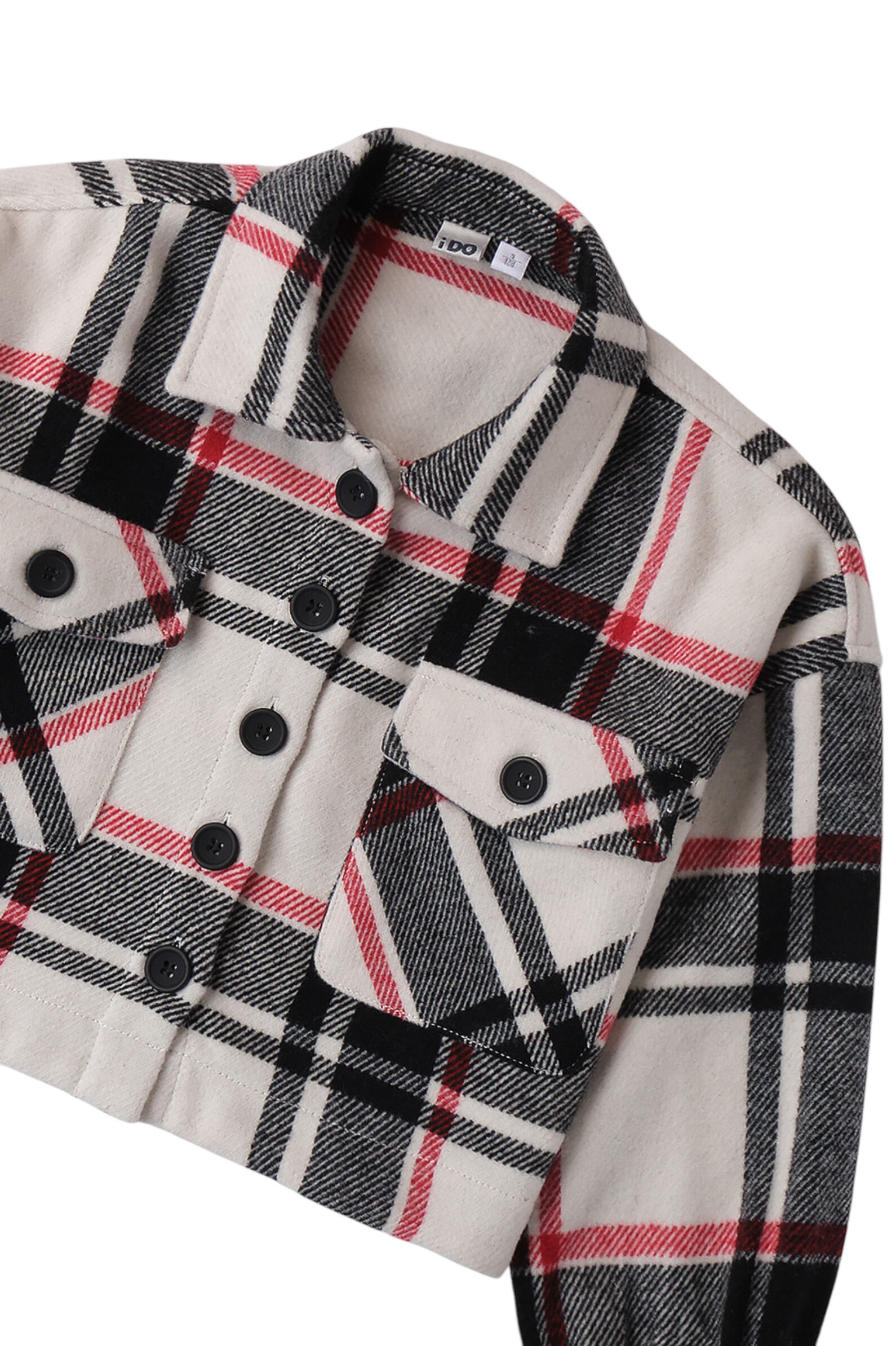 Рубашка дев. АРТ.4.A843.00,чер-крас,пэ-шер