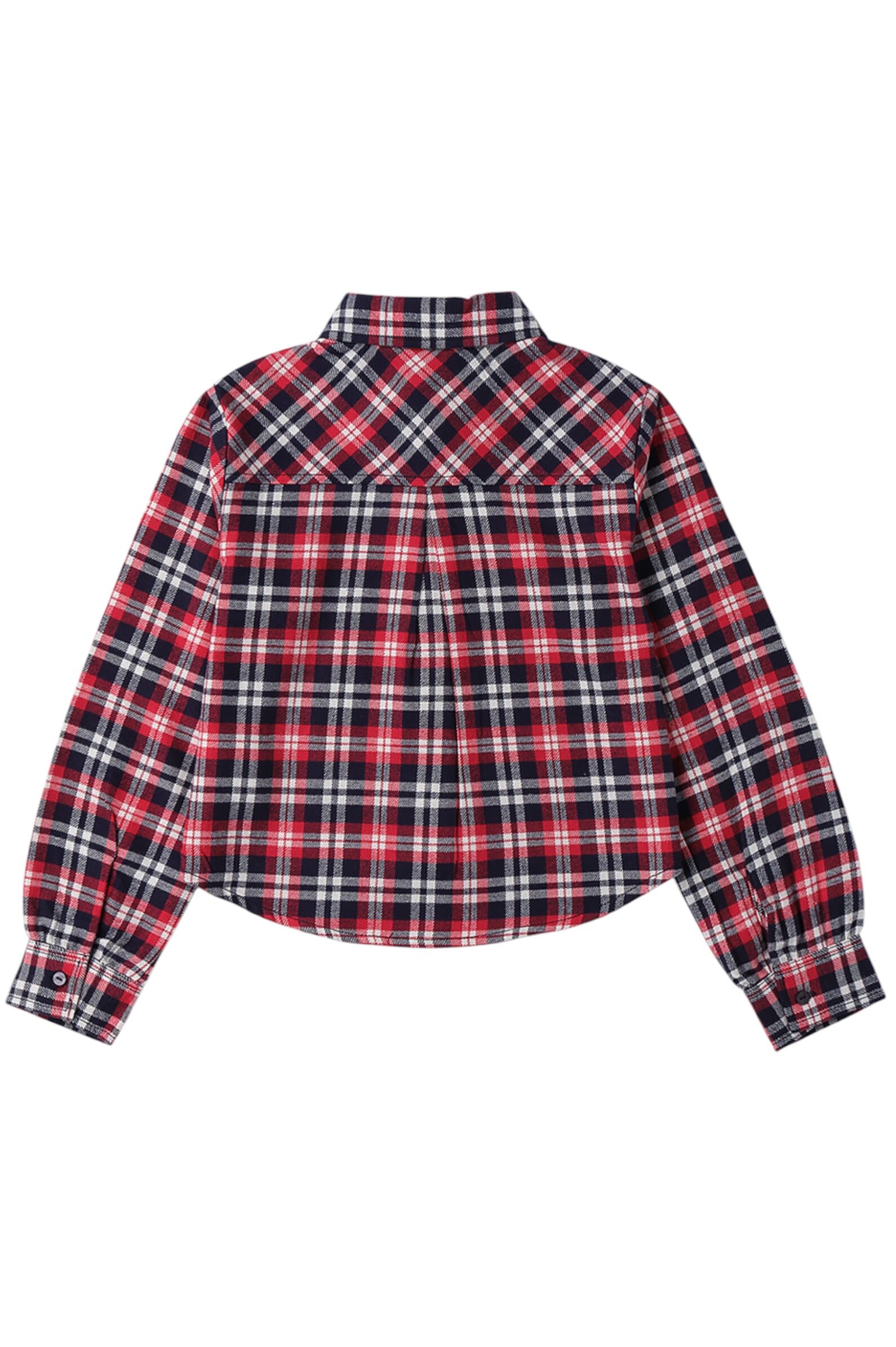 Рубашка дев. АРТ.4.F491.00,крас-чер,хл