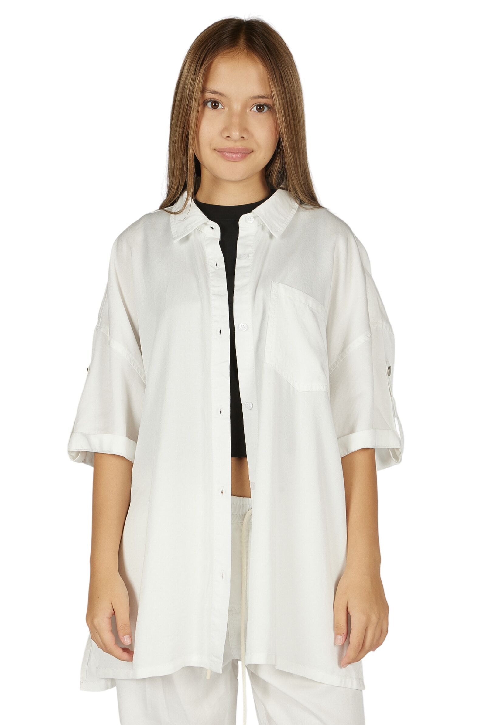 Рубашка АРТ.G-SH26096,бел,тенсель