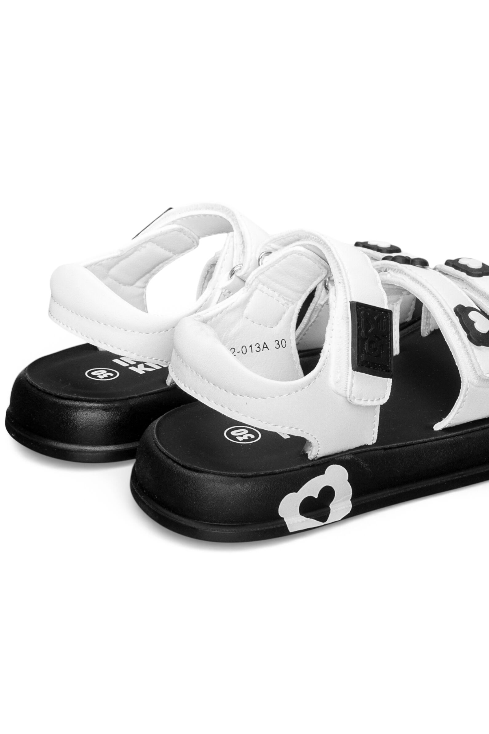 Сандалии дев. АРТ.222-013A,бел-чер,и.к/и.к