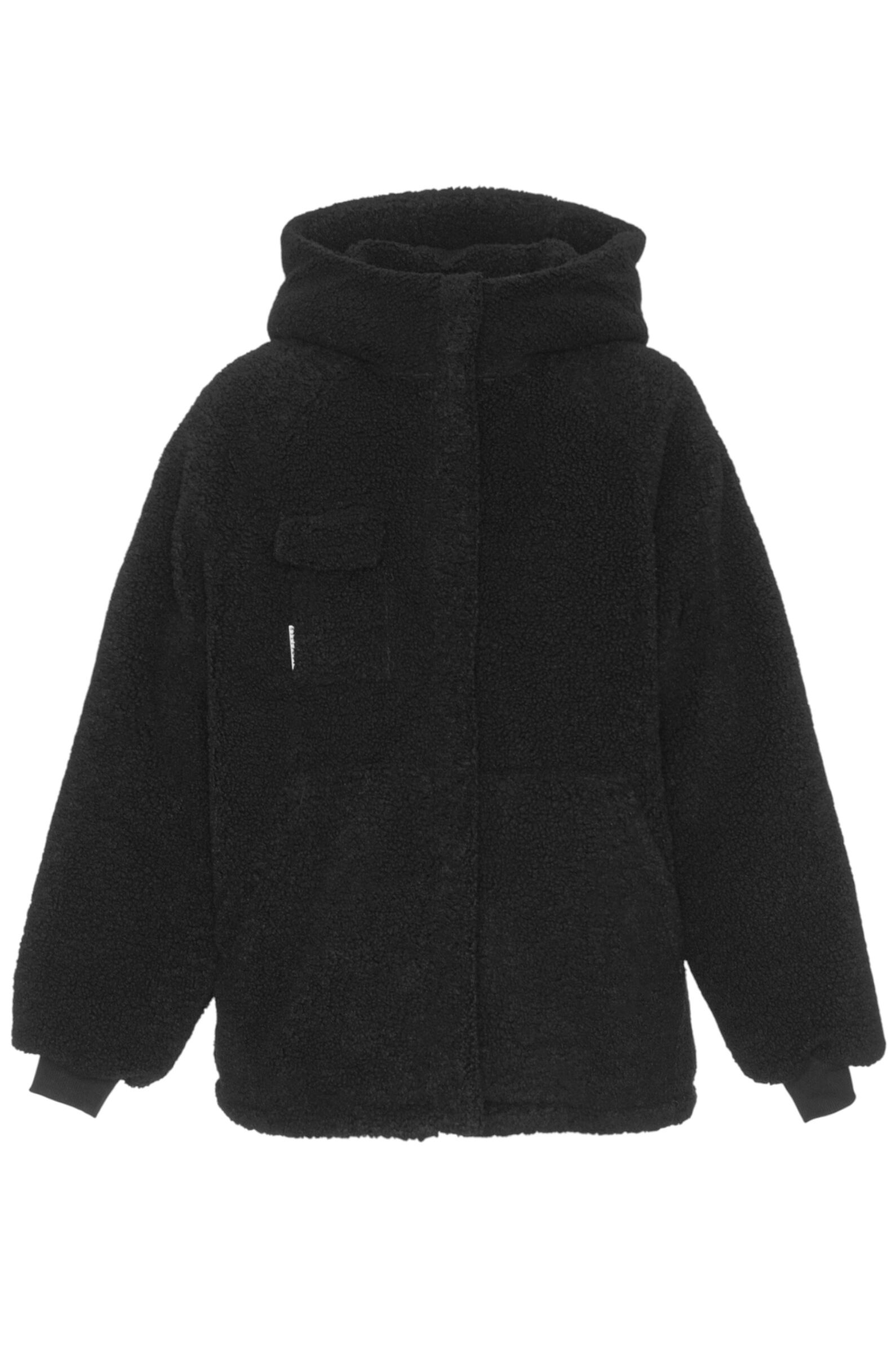 Шуба дев. АРТ.Fenek fur coat with ears,чер,полиэф/аляска