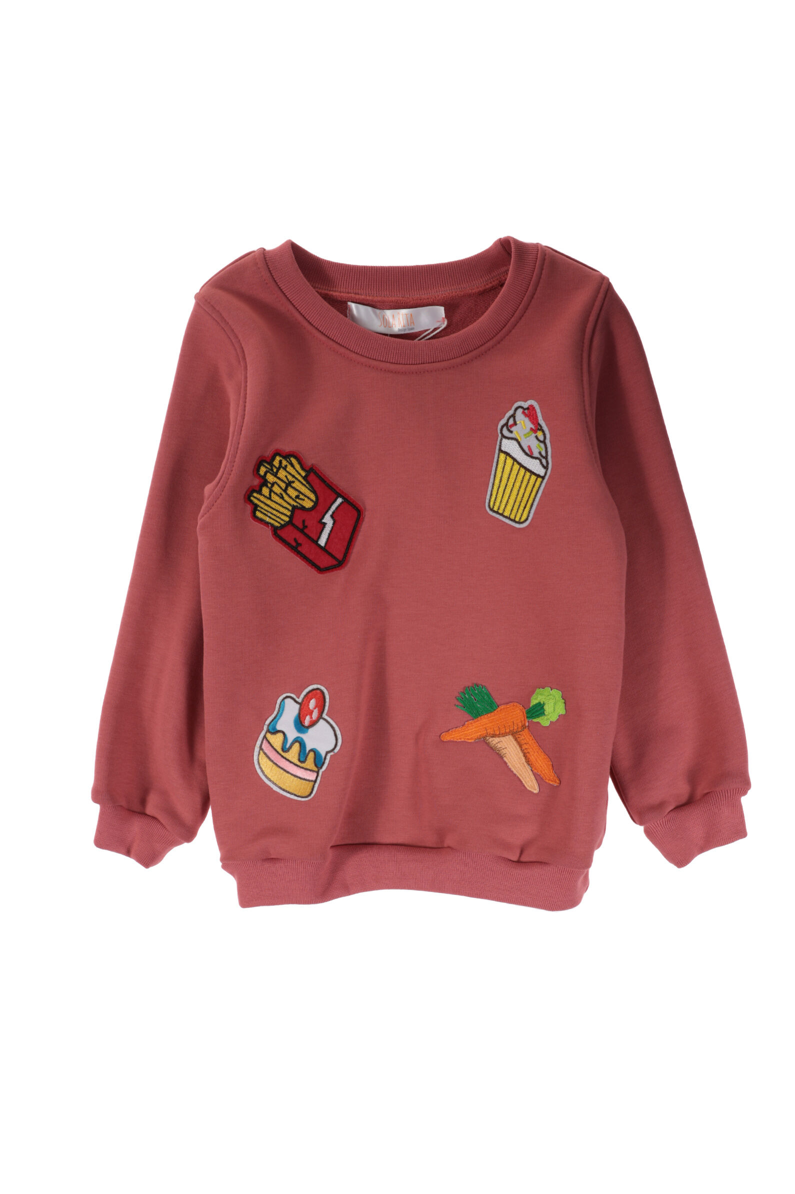 Свитшот дев. АРТ.SR510D812,корал,хл-эл