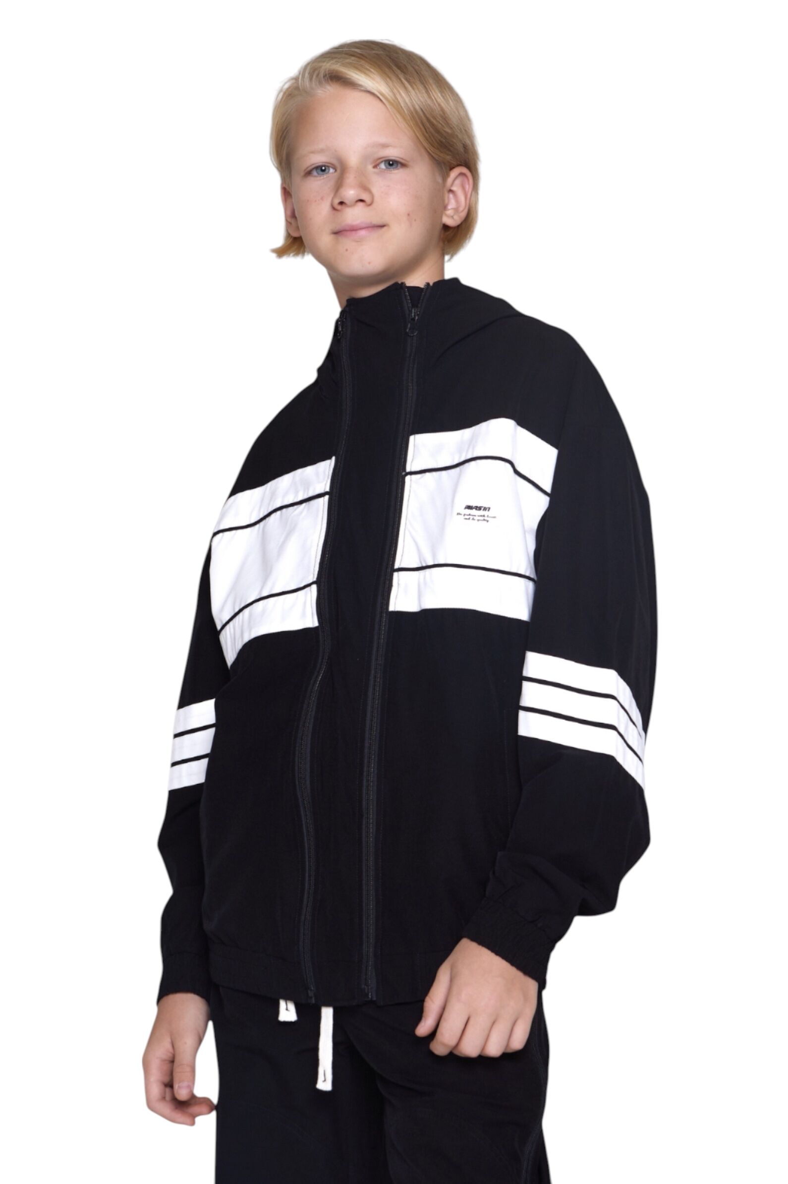 Ветровка АРТ.B-JCK35122,чер-бел,вис-па-эл