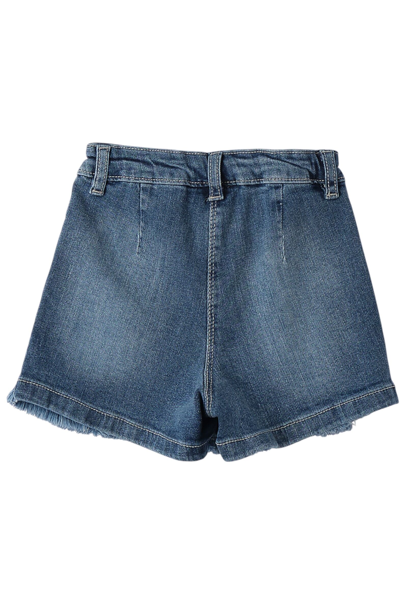 Юбка-шорты дев. АРТ.4.F360.00,син,хл-эласт