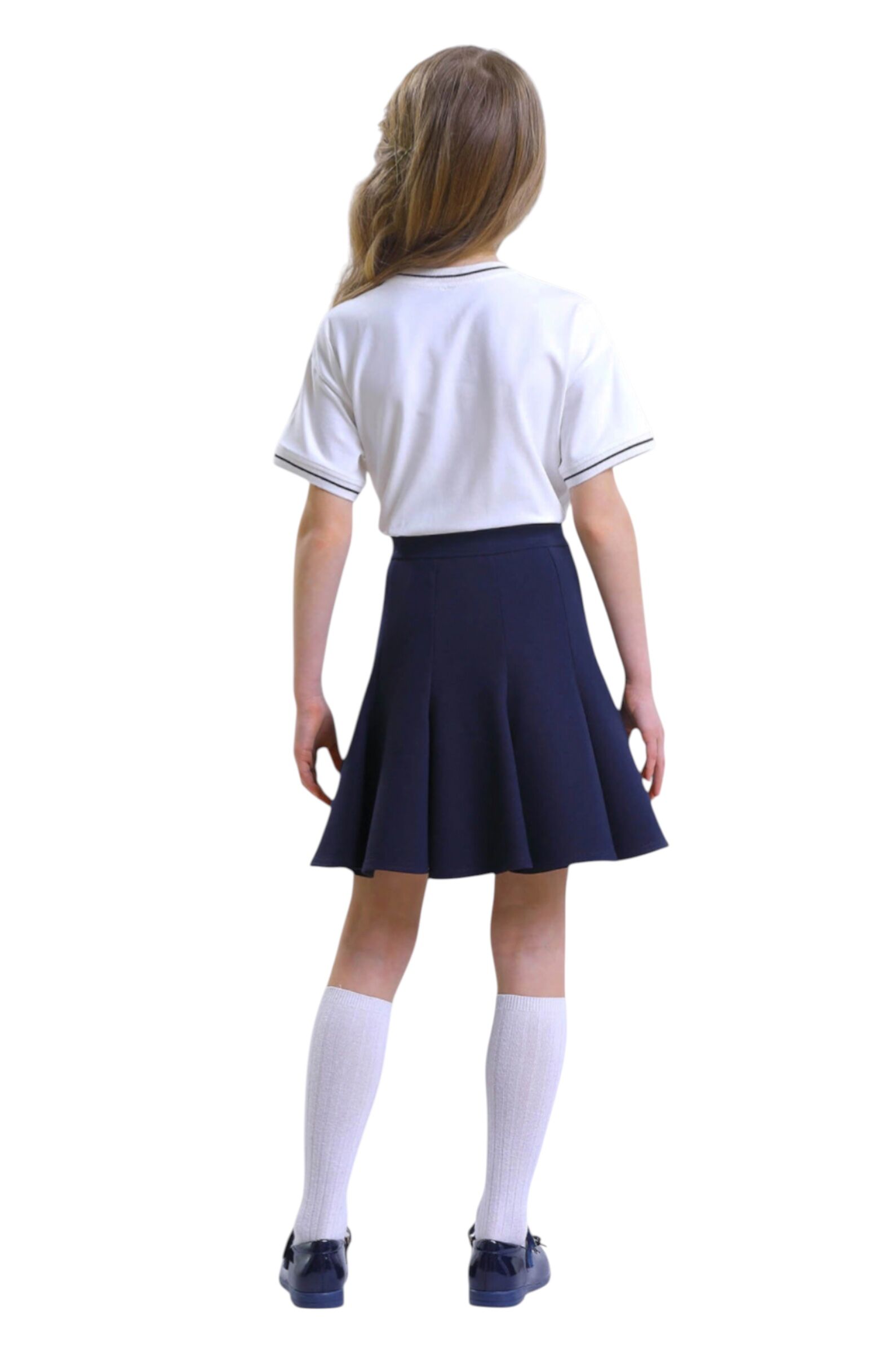 Юбка дев. АРТ.2889-525-ТВК-340,син,вис-пэ-эл