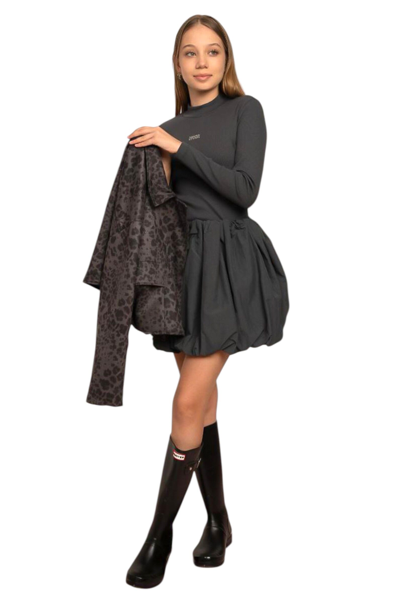 Юбка дев. АРТ.7900,чер,хл-пэ