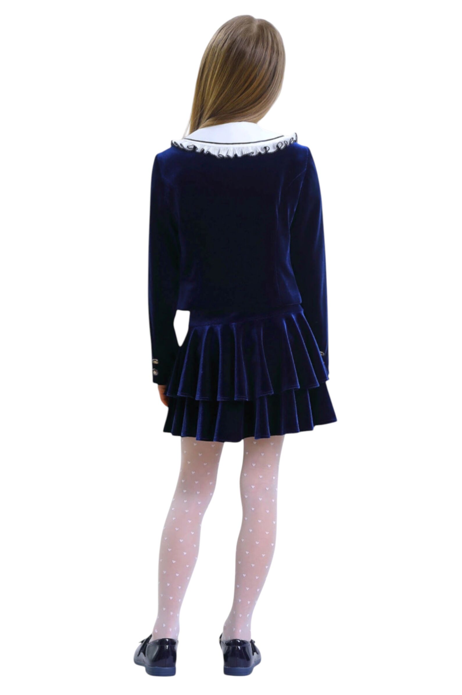 Жакет дев. АРТ.2895-525-ТСБ,син,пэ-эл/пэ-вис